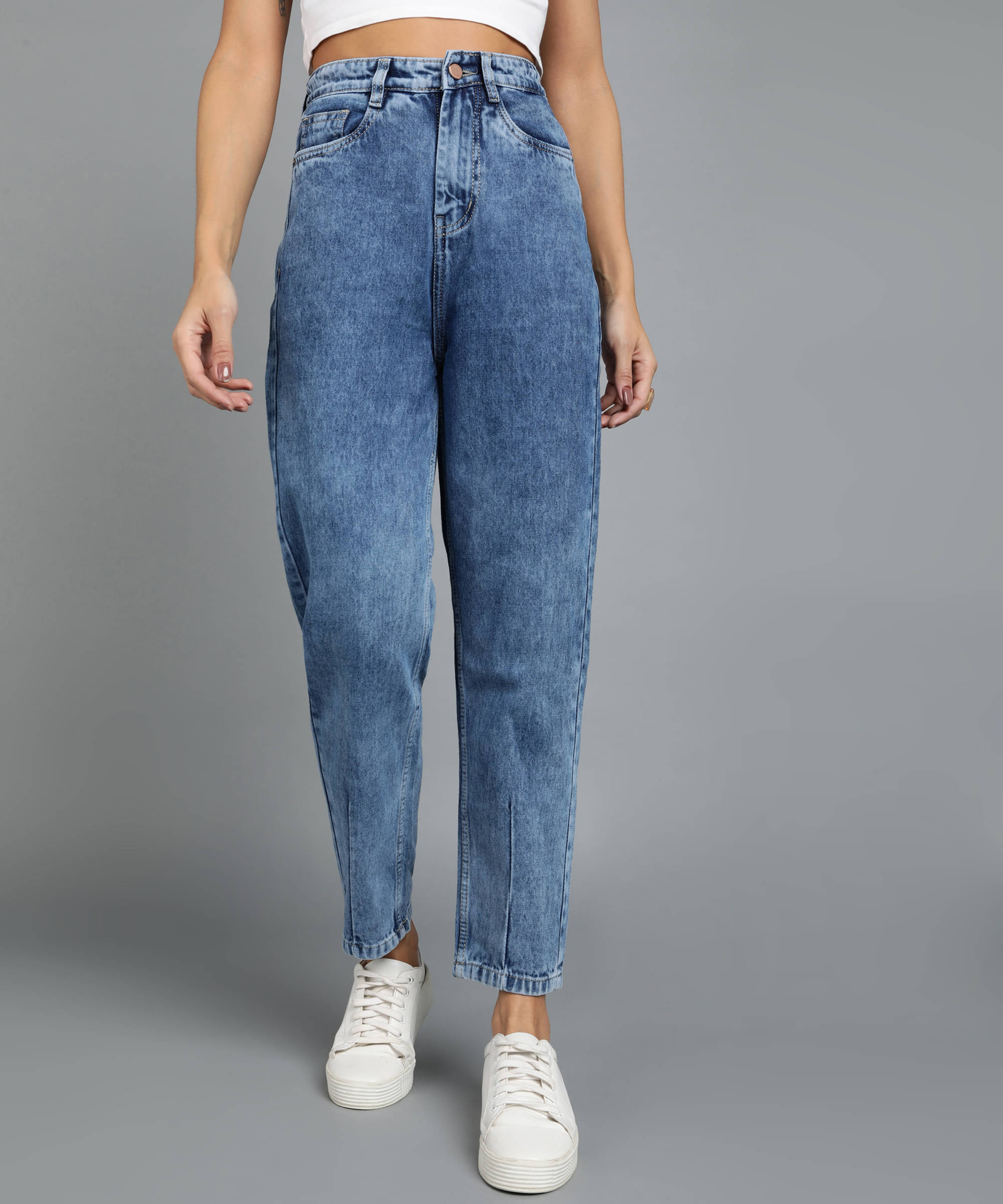     			Urbano Fashion - Blue Denim Boyfriend Fit Women's Jeans ( Pack of 1 )