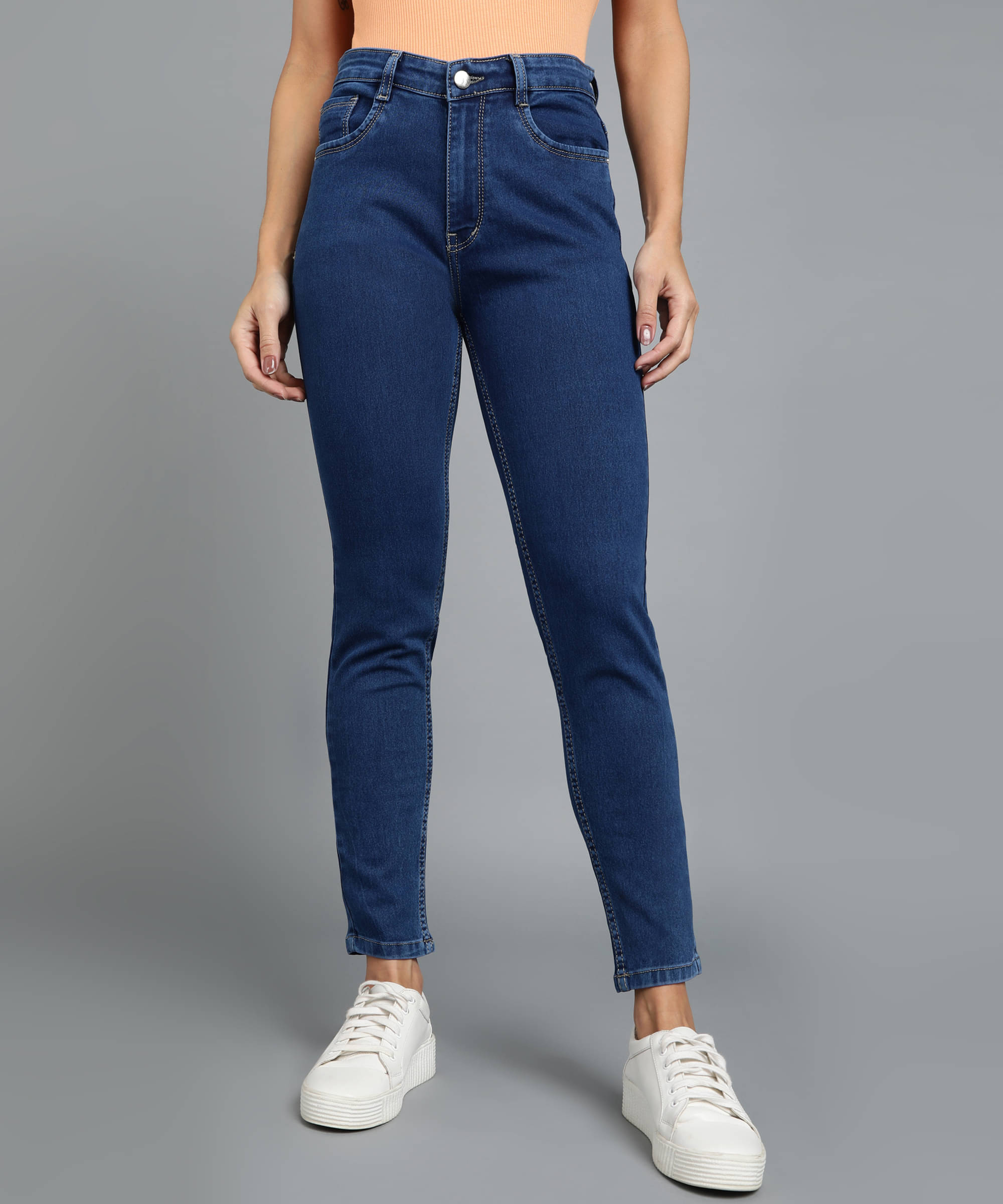     			Urbano Fashion - Blue Denim Slim Fit Women's Jeans ( Pack of 1 )