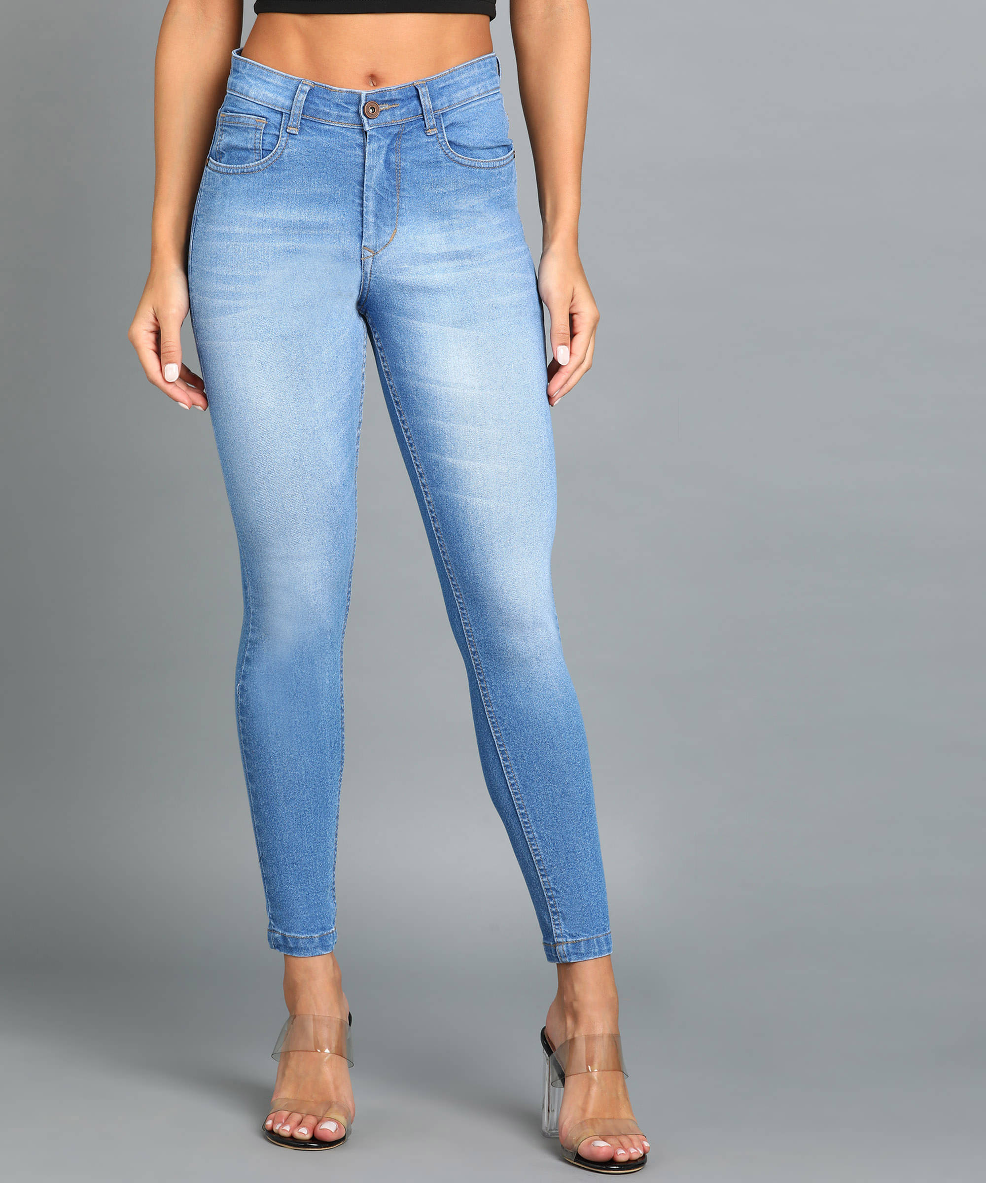     			Urbano Fashion - Light Blue Denim Skinny Fit Women's Jeans ( Pack of 1 )