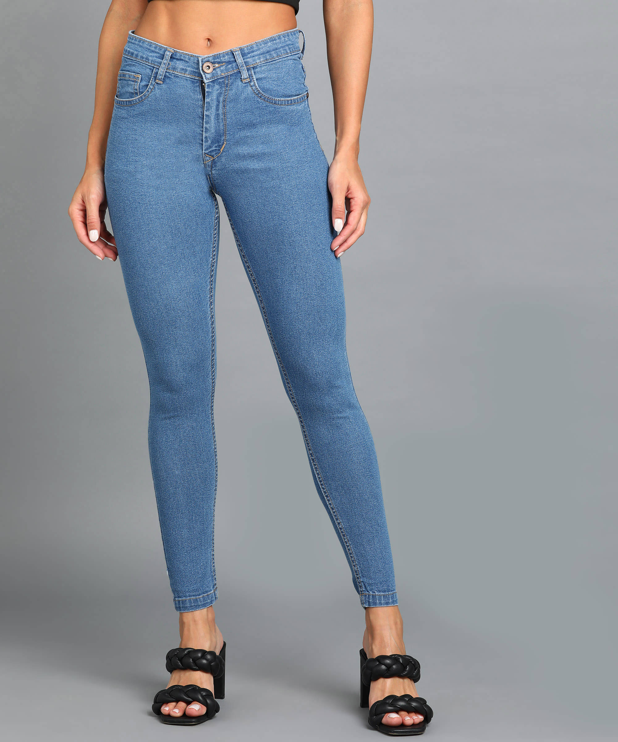     			Urbano Fashion - Light Blue Denim Skinny Fit Women's Jeans ( Pack of 1 )