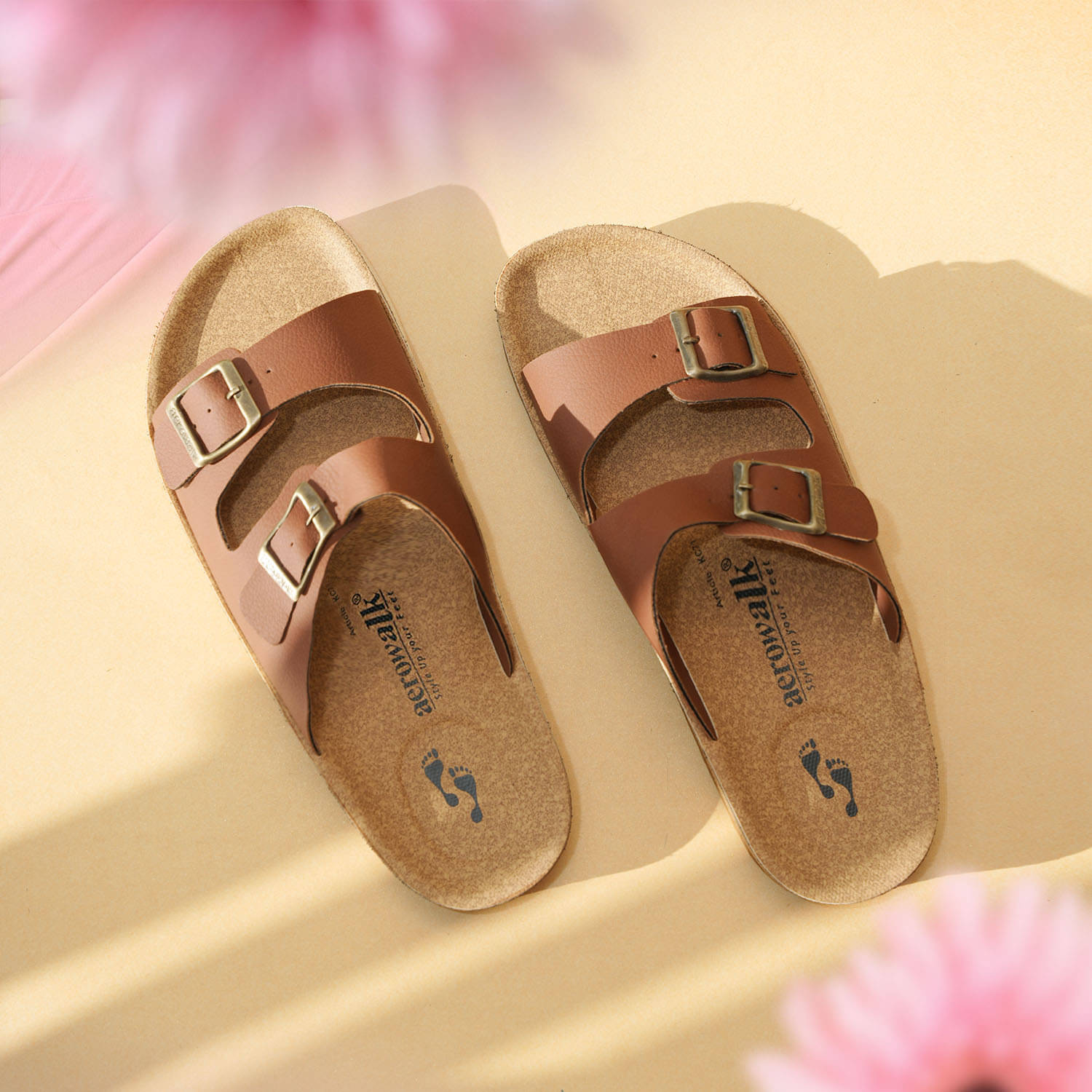     			Aerowalk Tan Men's Slide Flip Flop