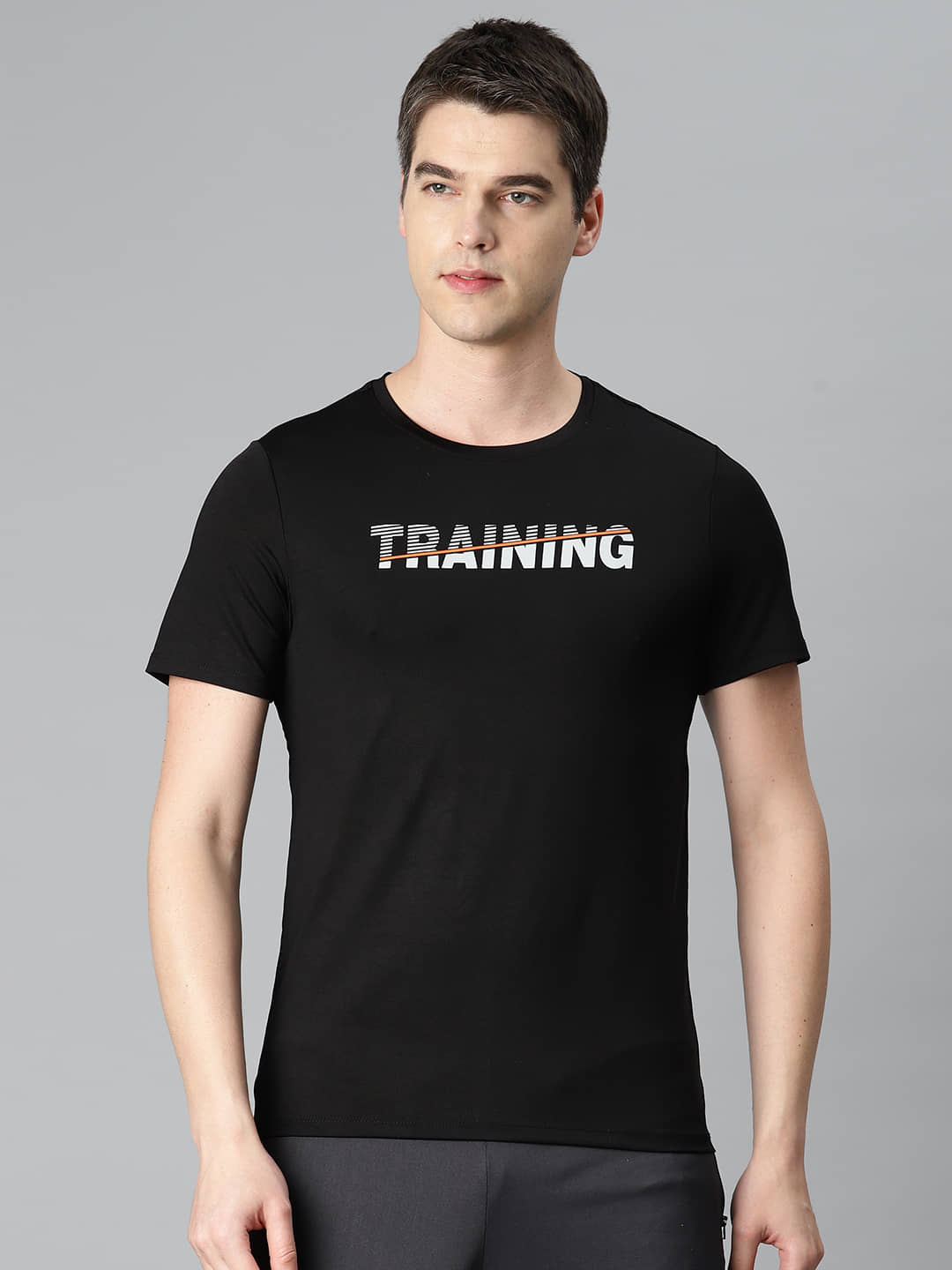 Alcis Black Polyester Slim Fit Men's Sports T-Shirt ( Pack of 1 )