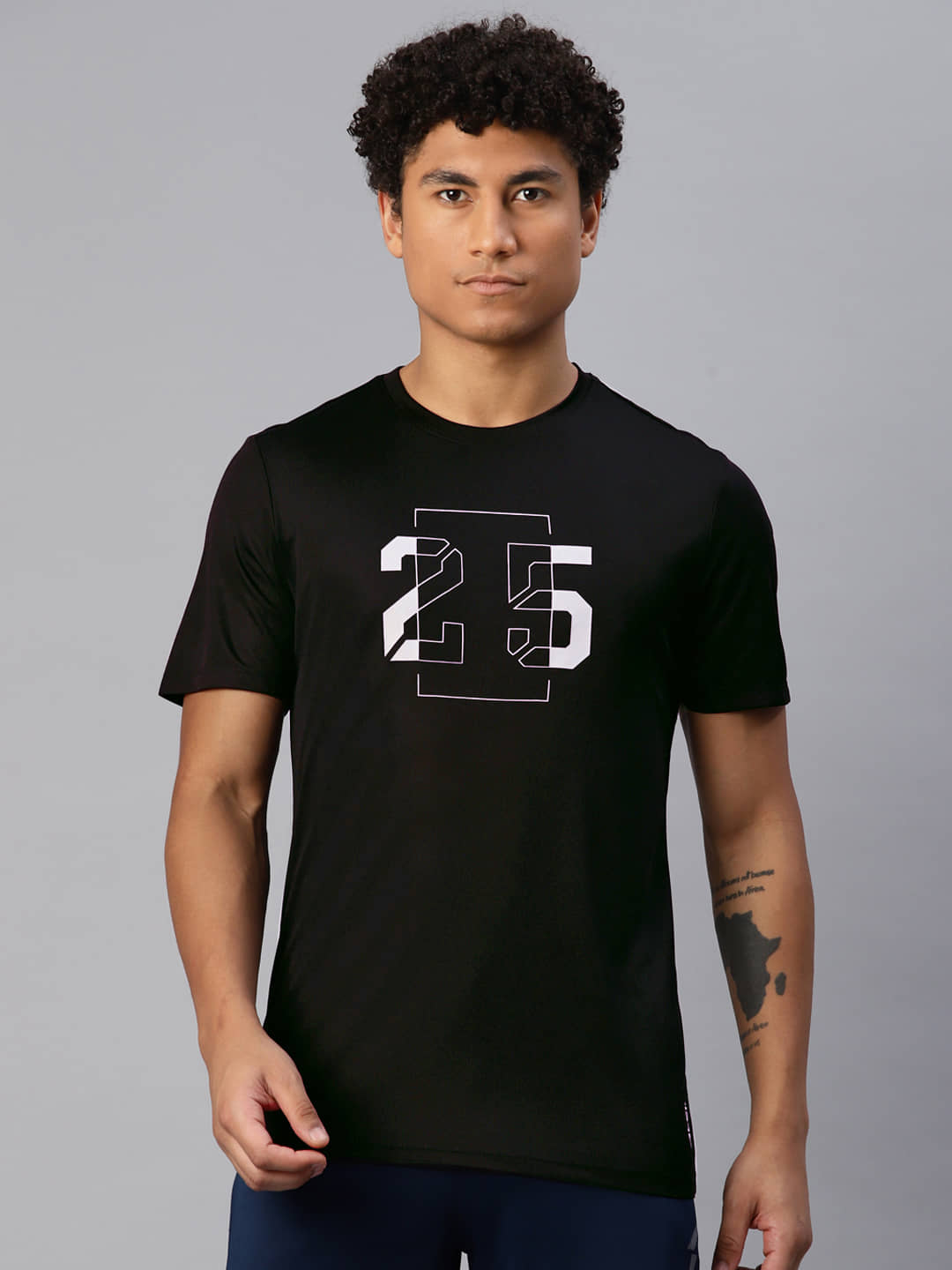 Alcis Black Polyester Slim Fit Men's Sports T-Shirt ( Pack of 1 )