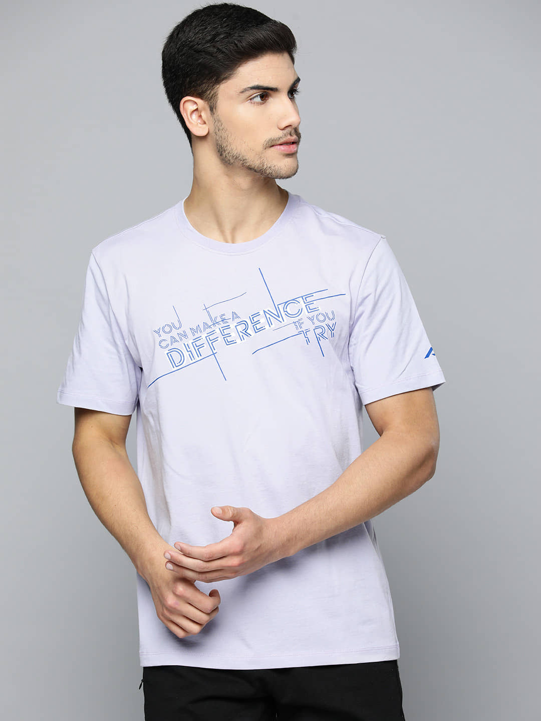 Alcis Blue Cotton Regular Fit Men's Sports T-Shirt ( Pack of 1 )