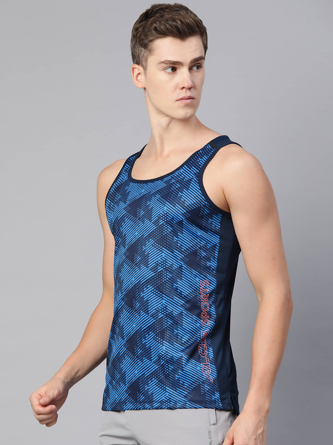 Alcis Blue Polyester Slim Fit Men's Sports T-Shirt ( Pack of 1 )