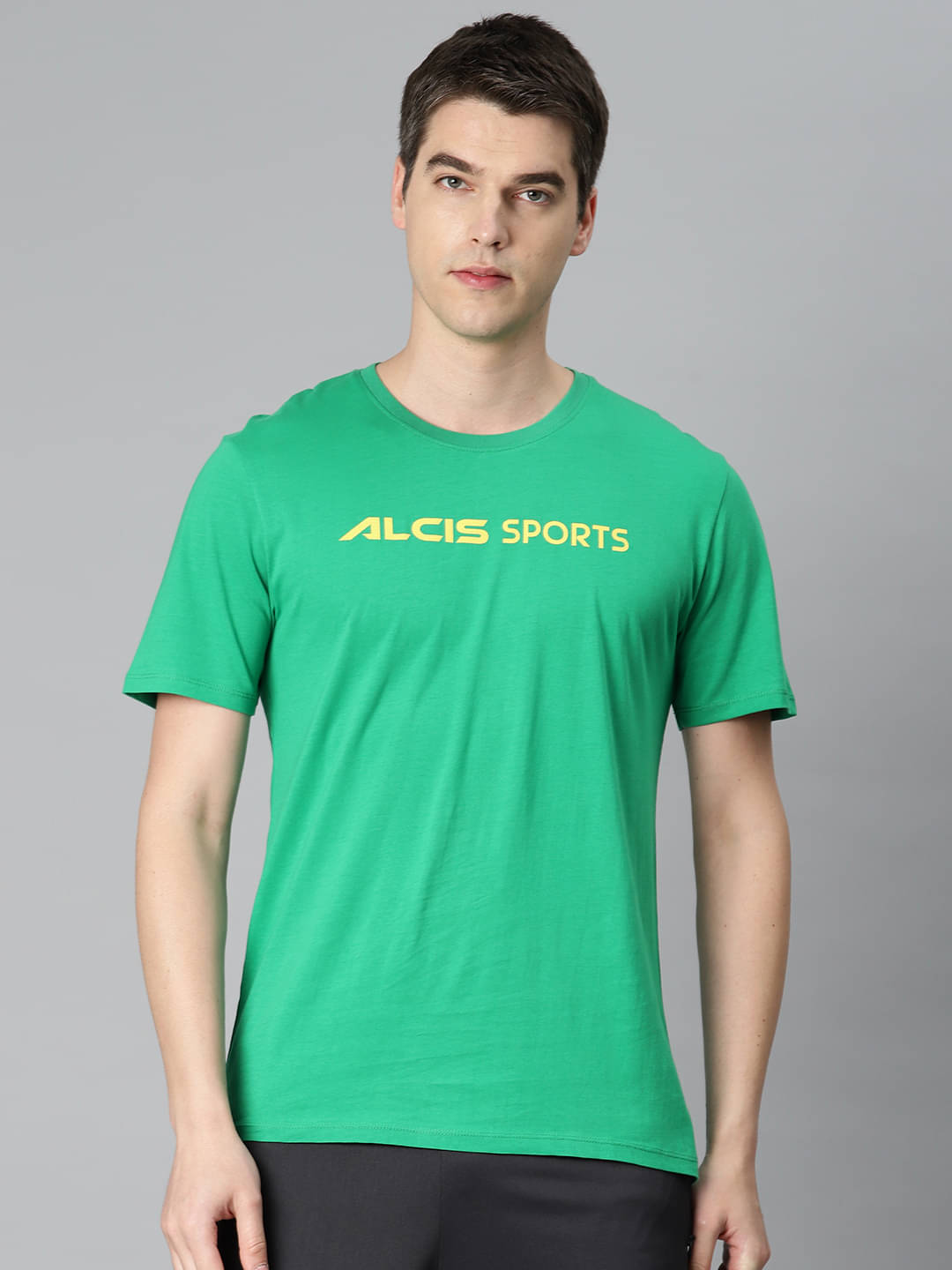    			Alcis Green Cotton Regular Fit Men's Sports T-Shirt ( Pack of 1 )