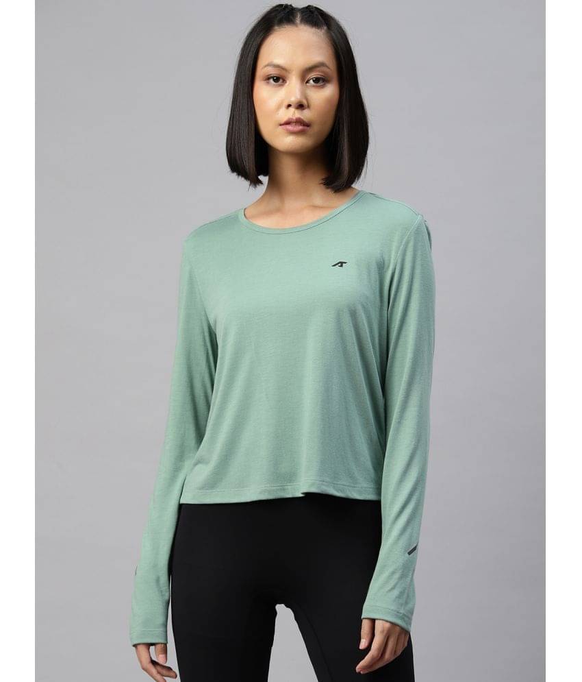Alcis Green Polyester Slim Fit Men's Sports T-Shirt ( Pack of 1 ) Alcis Green Polyester Slim Fit Men's Sports T-Shirt ( Pack of 1 )