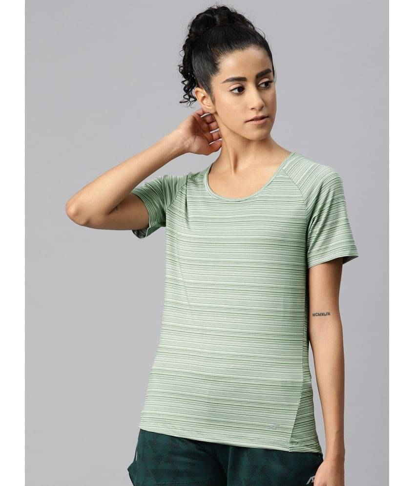 Alcis Green Polyester Slim Fit Men's Sports T-Shirt ( Pack of 1 ) Alcis Green Polyester Slim Fit Men's Sports T-Shirt ( Pack of 1 )