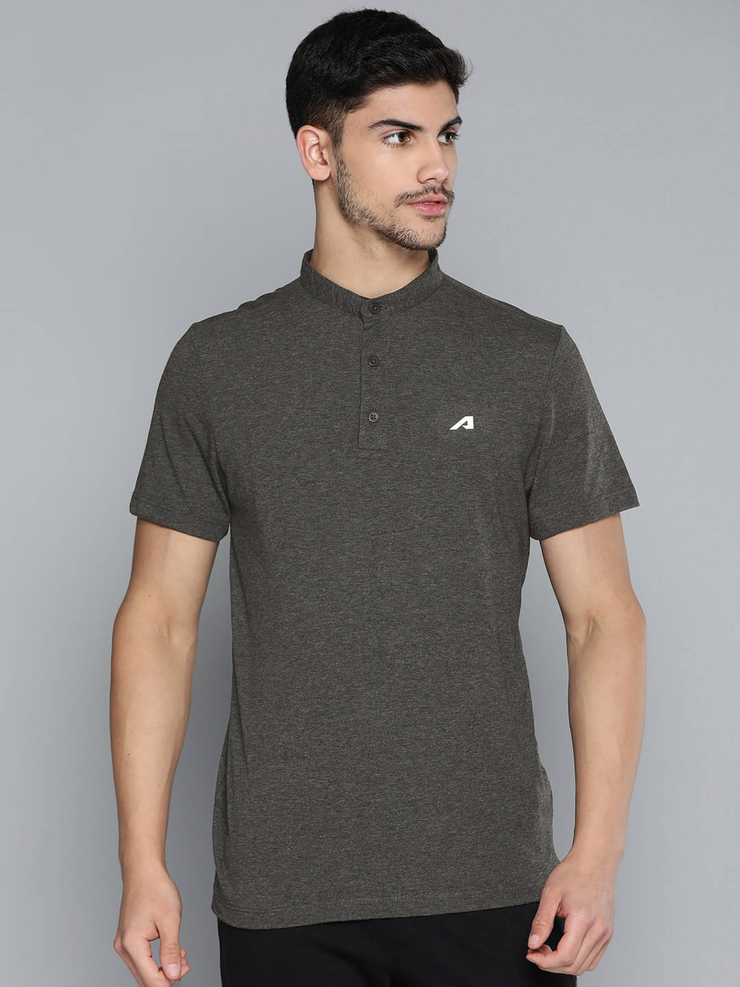     			Alcis Grey Melange Cotton Regular Fit Men's Sports T-Shirt ( Pack of 1 )