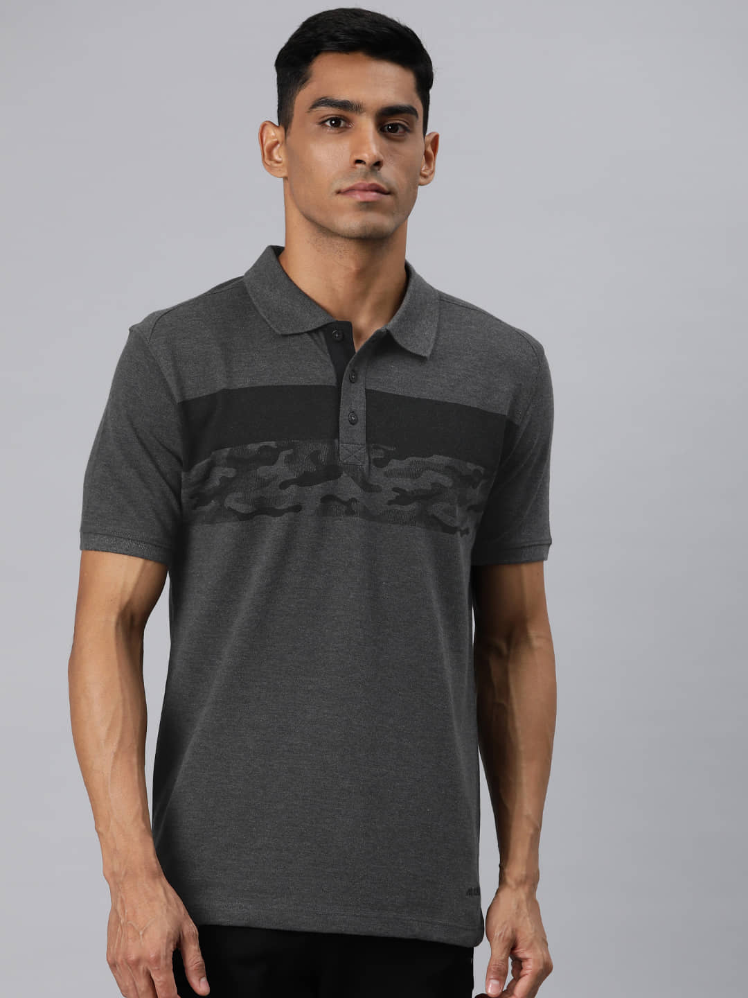 Alcis Grey Melange Cotton Regular Fit Men's Sports T-Shirt ( Pack of 1 )