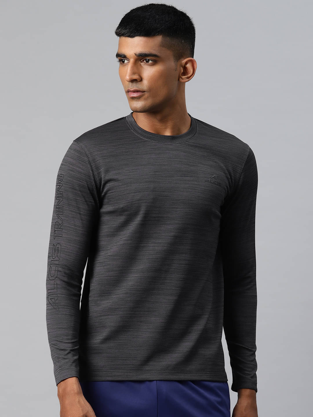     			Alcis Grey Melange Polyester Slim Fit Men's Sports T-Shirt ( Pack of 1 )