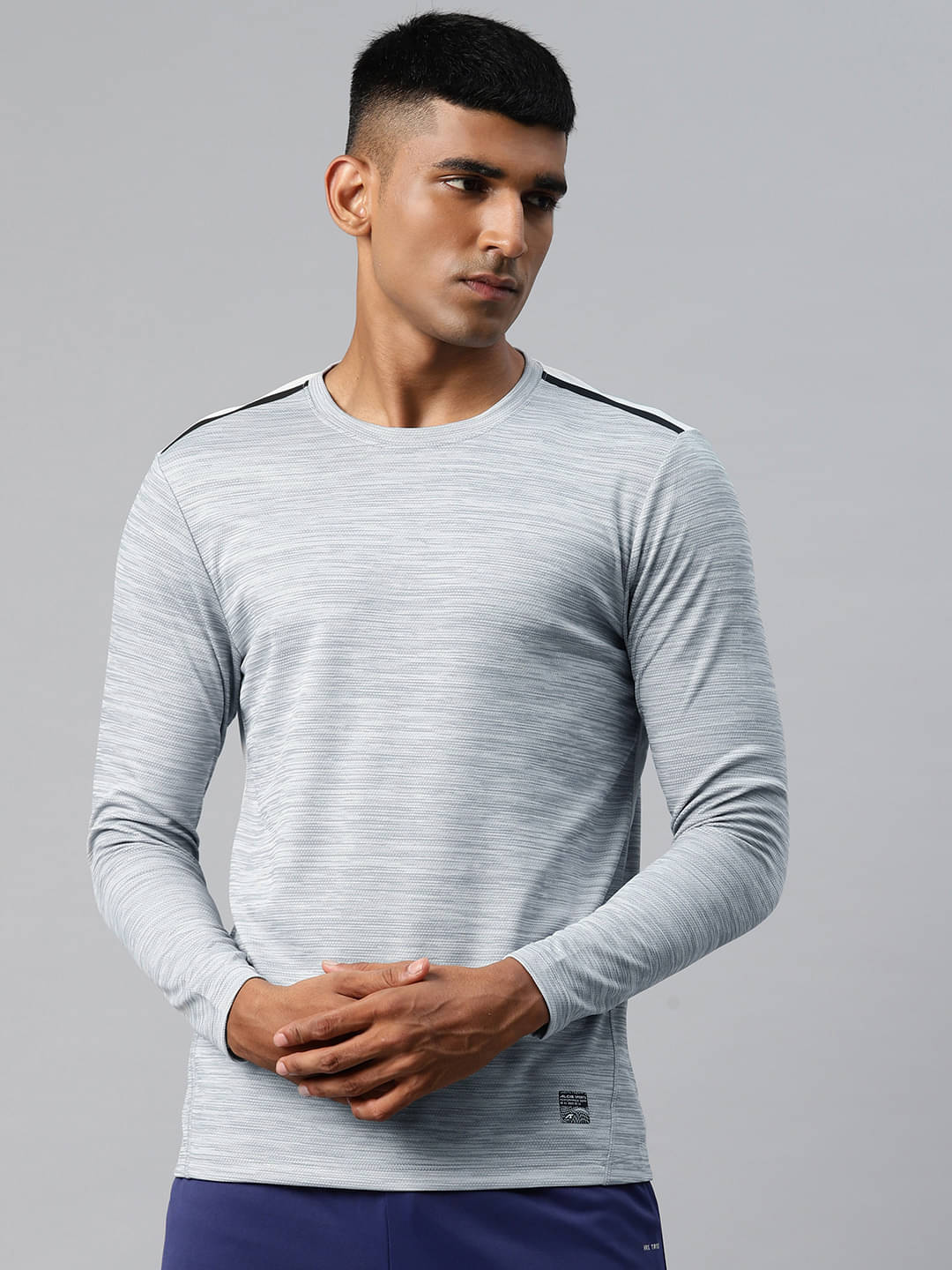 Alcis Grey Polyester Slim Fit Men's Sports T-Shirt ( Pack of 1 ) Alcis Grey Polyester Slim Fit Men's Sports T-Shirt ( Pack of 1 )