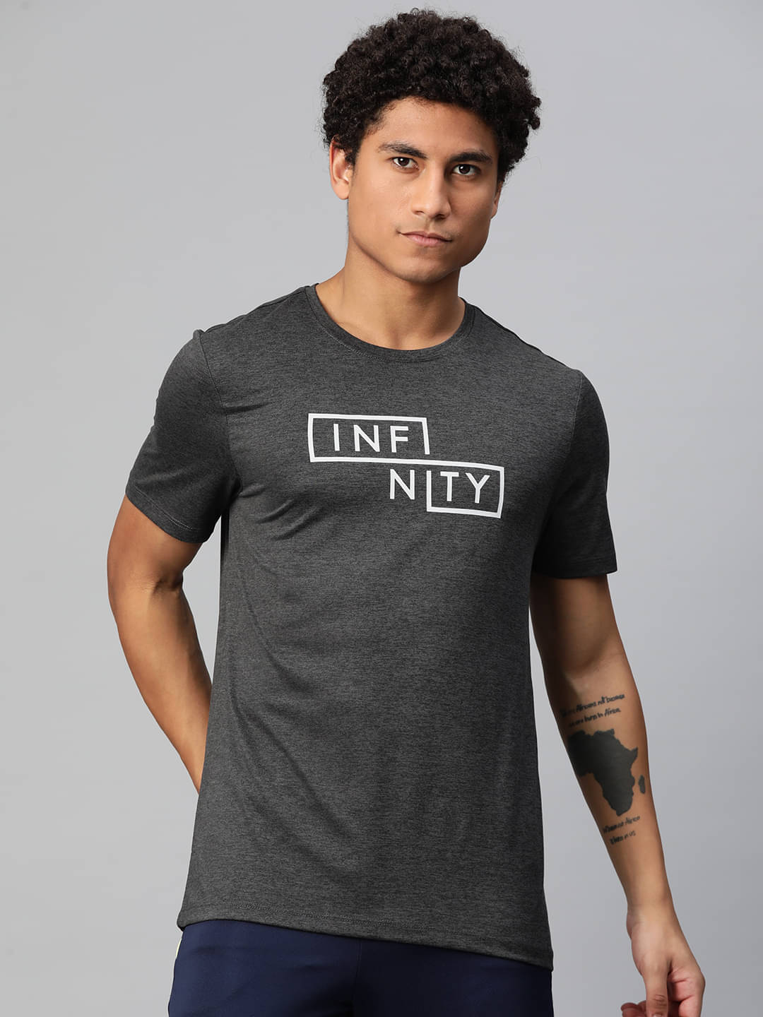    			Alcis Grey Polyester Slim Fit Men's Sports T-Shirt ( Pack of 1 )