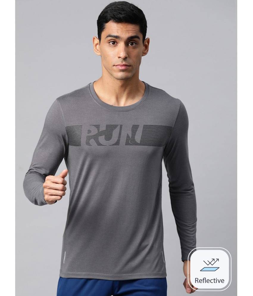 Alcis Grey Viscose Regular Fit Men's Sports T-Shirt ( Pack of 1 ) Alcis Grey Viscose Regular Fit Men's Sports T-Shirt ( Pack of 1 )