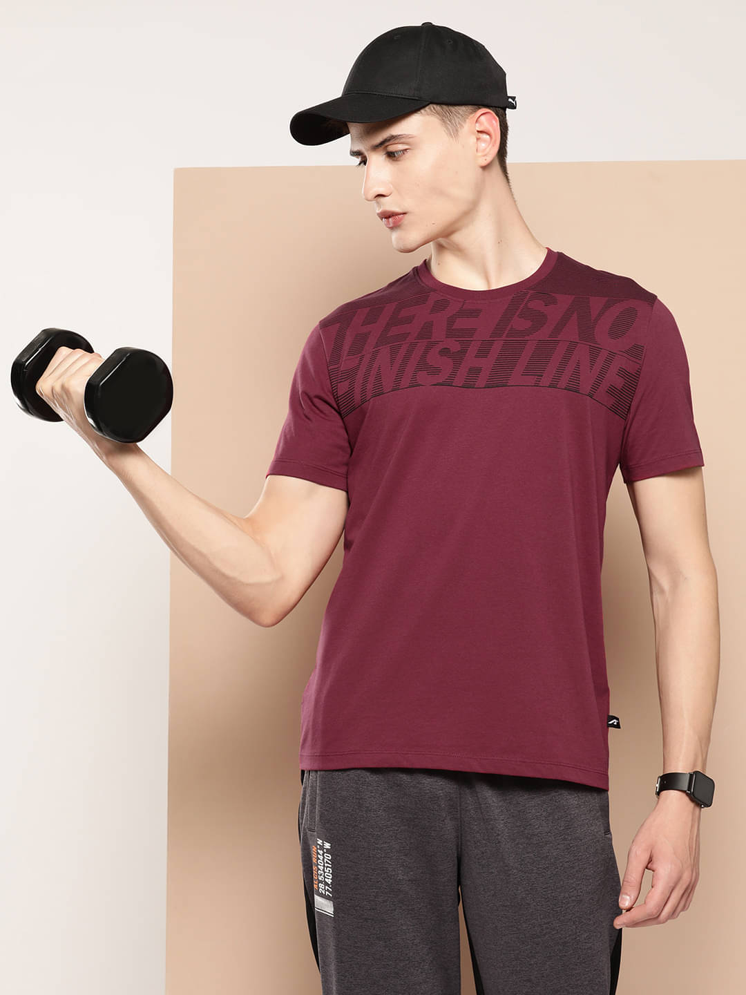     			Alcis Maroon Polyester Slim Fit Men's Sports T-Shirt ( Pack of 1 )