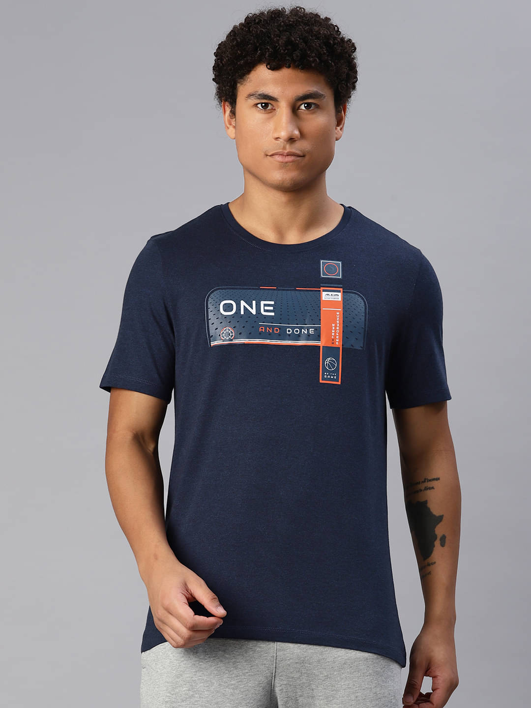 Alcis Navy Blue Cotton Regular Fit Men's Sports T-Shirt ( Pack of 1 ) Alcis Navy Blue Cotton Regular Fit Men's Sports T-Shirt ( Pack of 1 )