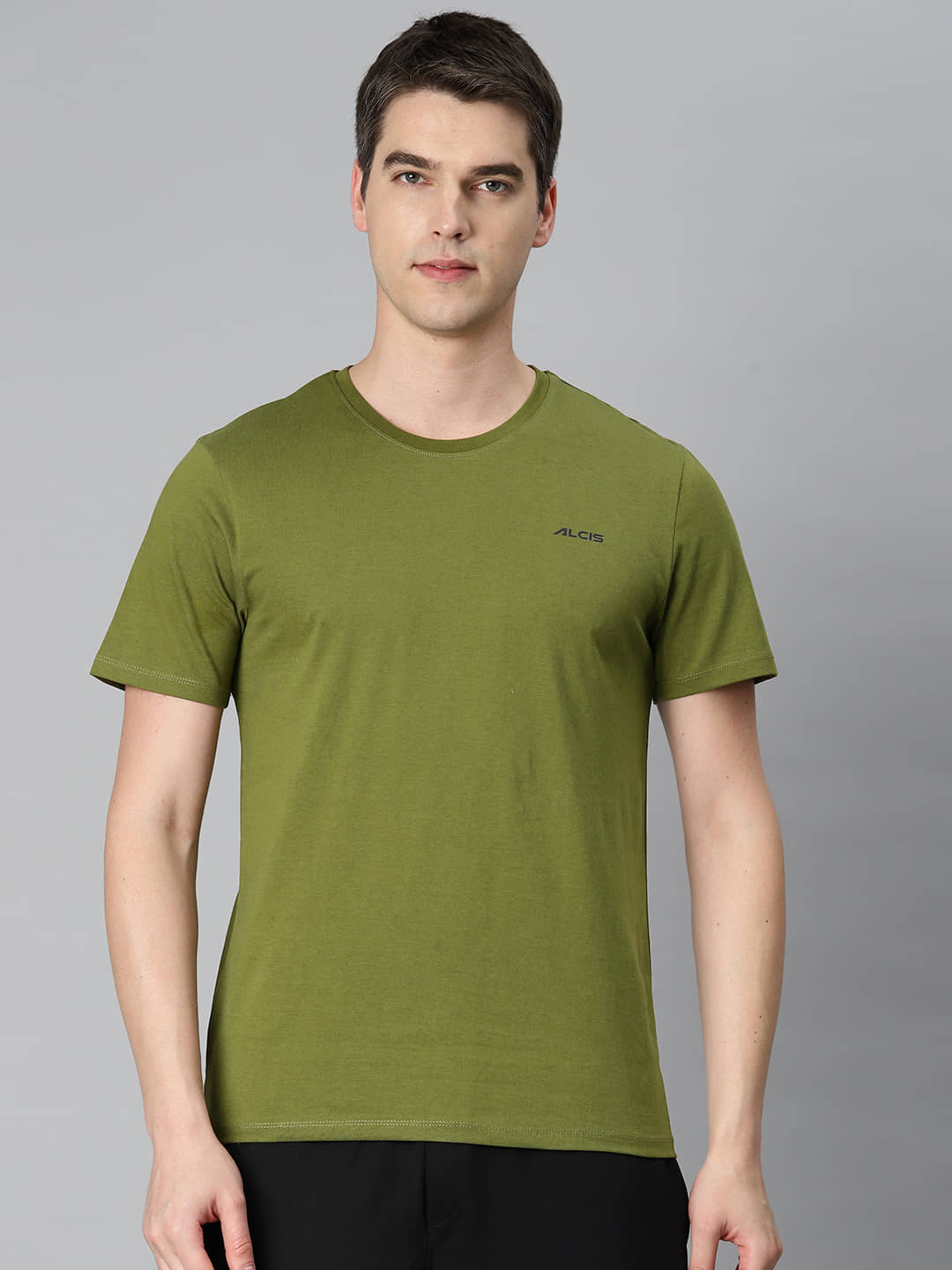 Alcis Mustard Cotton Regular Fit Men's Sports T-Shirt ( Pack of 1 )