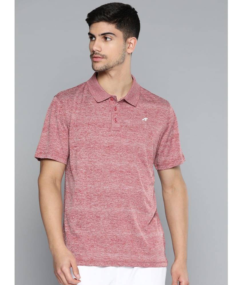Alcis Red Polyester Slim Fit Men's Sports T-Shirt ( Pack of 1 ) Alcis Red Polyester Slim Fit Men's Sports T-Shirt ( Pack of 1 )