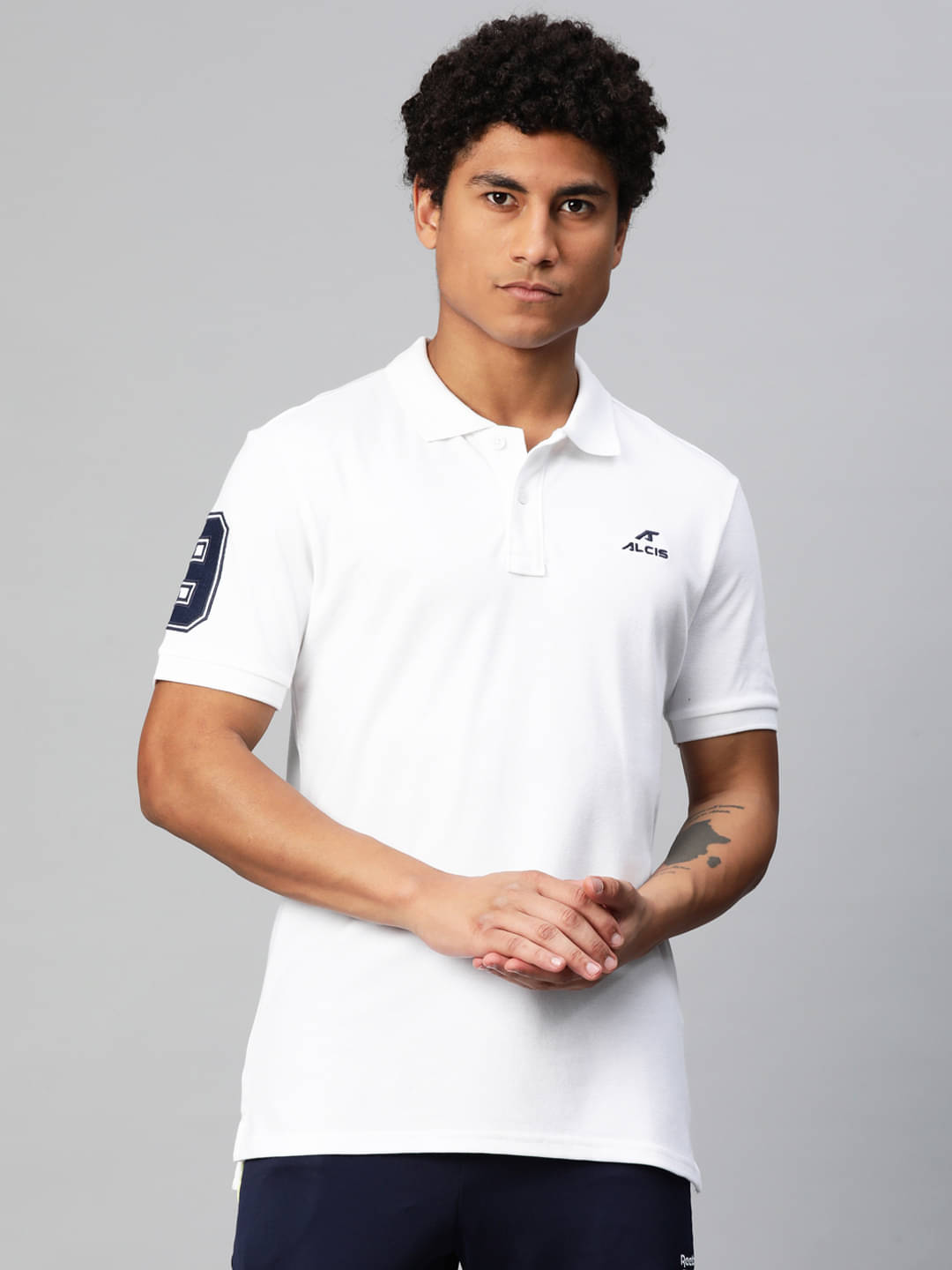 Alcis White Cotton Regular Fit Men's Sports T-Shirt ( Pack of 1 ) Alcis White Cotton Regular Fit Men's Sports T-Shirt ( Pack of 1 )