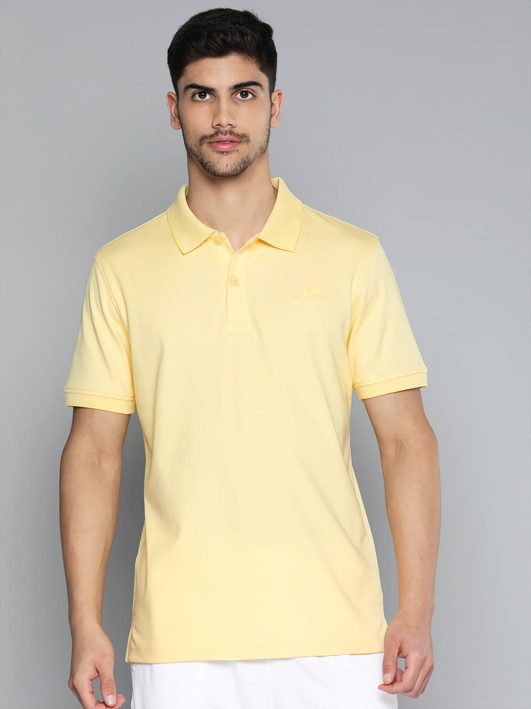     			Alcis Yellow Polyester Slim Fit Men's Sports T-Shirt ( Pack of 1 )