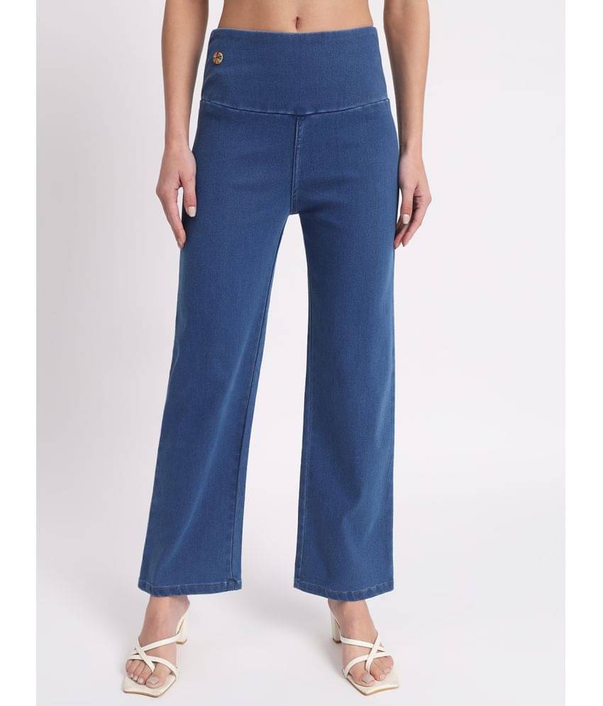     			AngelFab - Denim Regular Fit Blue Women's Jeggings ( Pack of 1 )