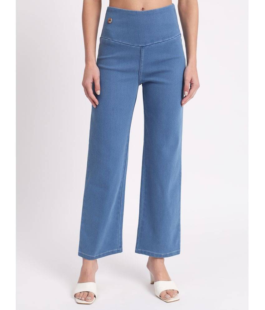    			AngelFab - Denim Regular Fit Light Blue Women's Jeggings ( Pack of 1 )