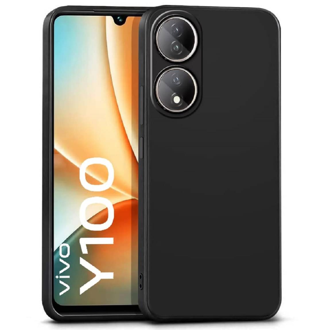     			Case Vault Covers Silicon Soft cases Compatible For Silicon Vivo Y100 5G ( Pack of 1 )