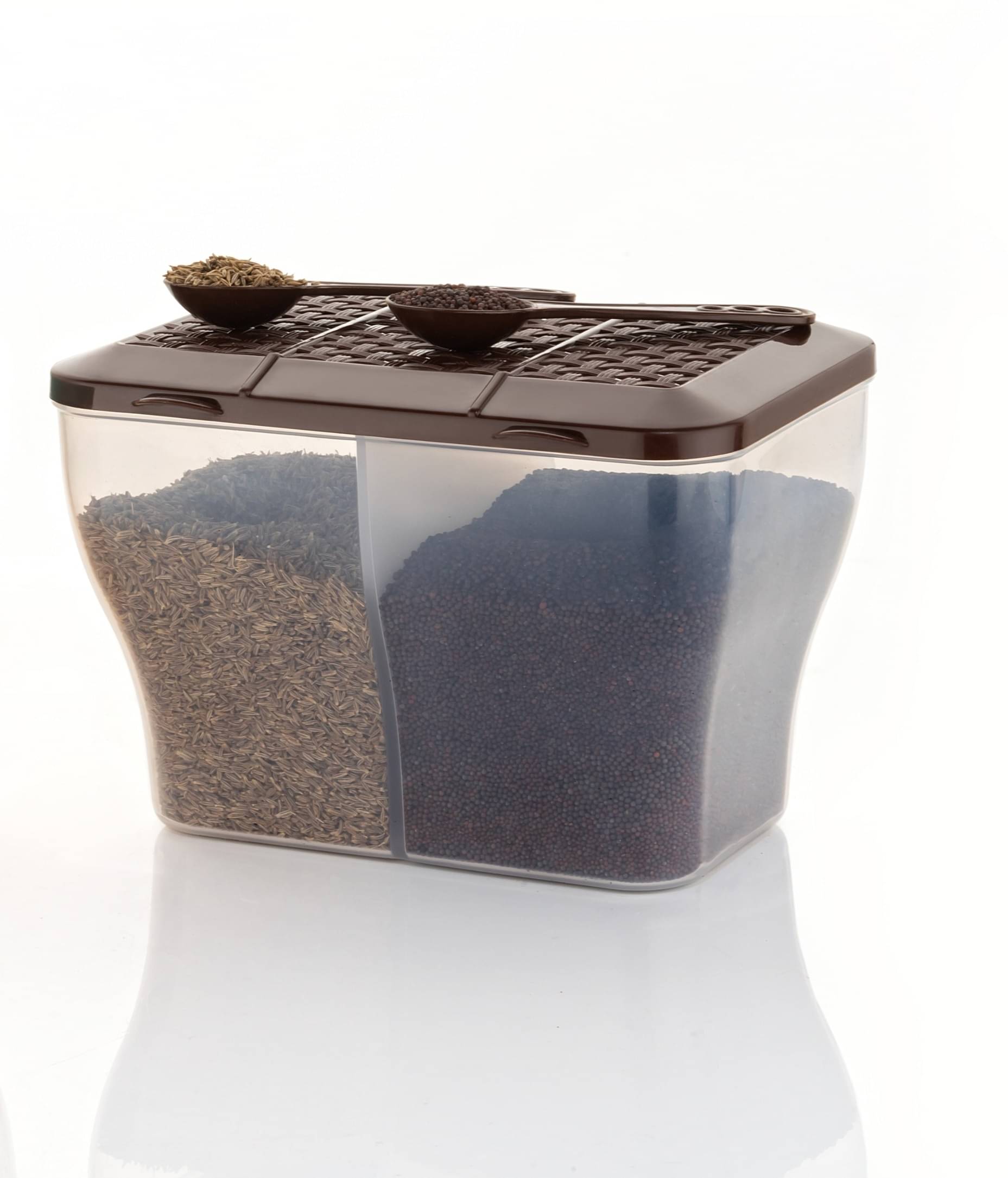     			FIT4CHEF Masala Container PET Brown Multi-Purpose Container ( Set of 1 )