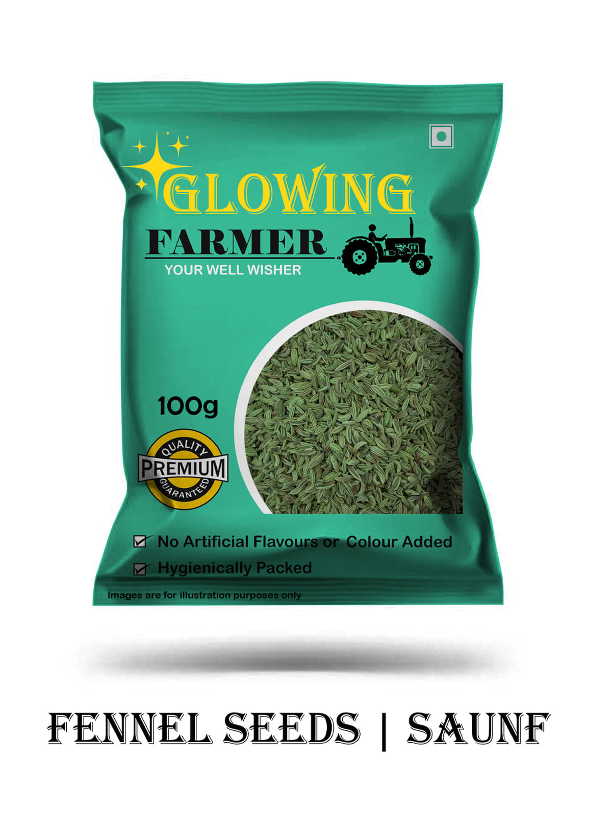 GLOWING FARMER Fennel seeds | Saunf | Sonf, Aniseeds 100 gm GLOWING FARMER Fennel seeds | Saunf | Sonf, Aniseeds 100 gm