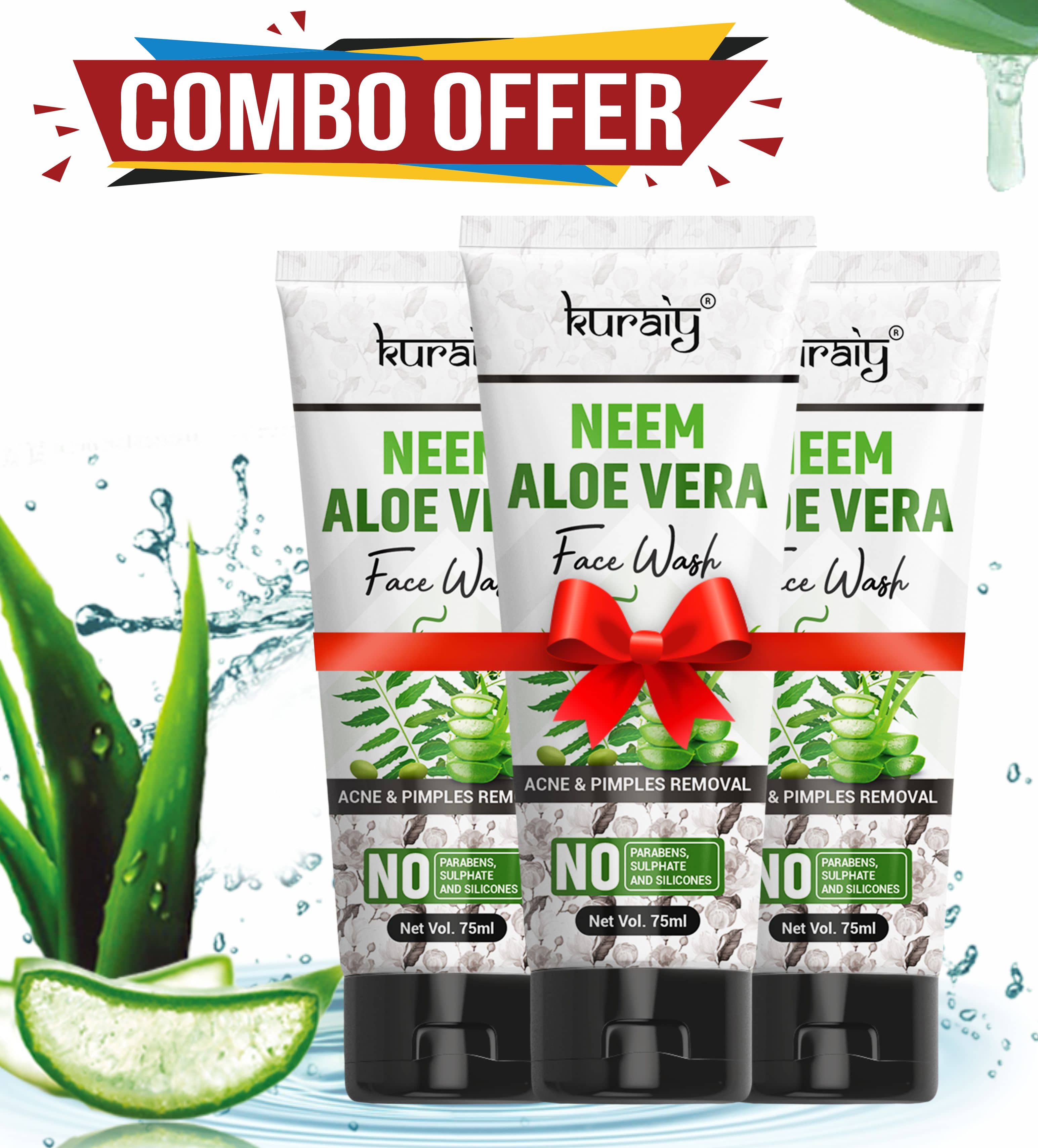 KURAIY - Acne or Blemishes Removal Face Wash For All Skin Type ( Pack of 3 )