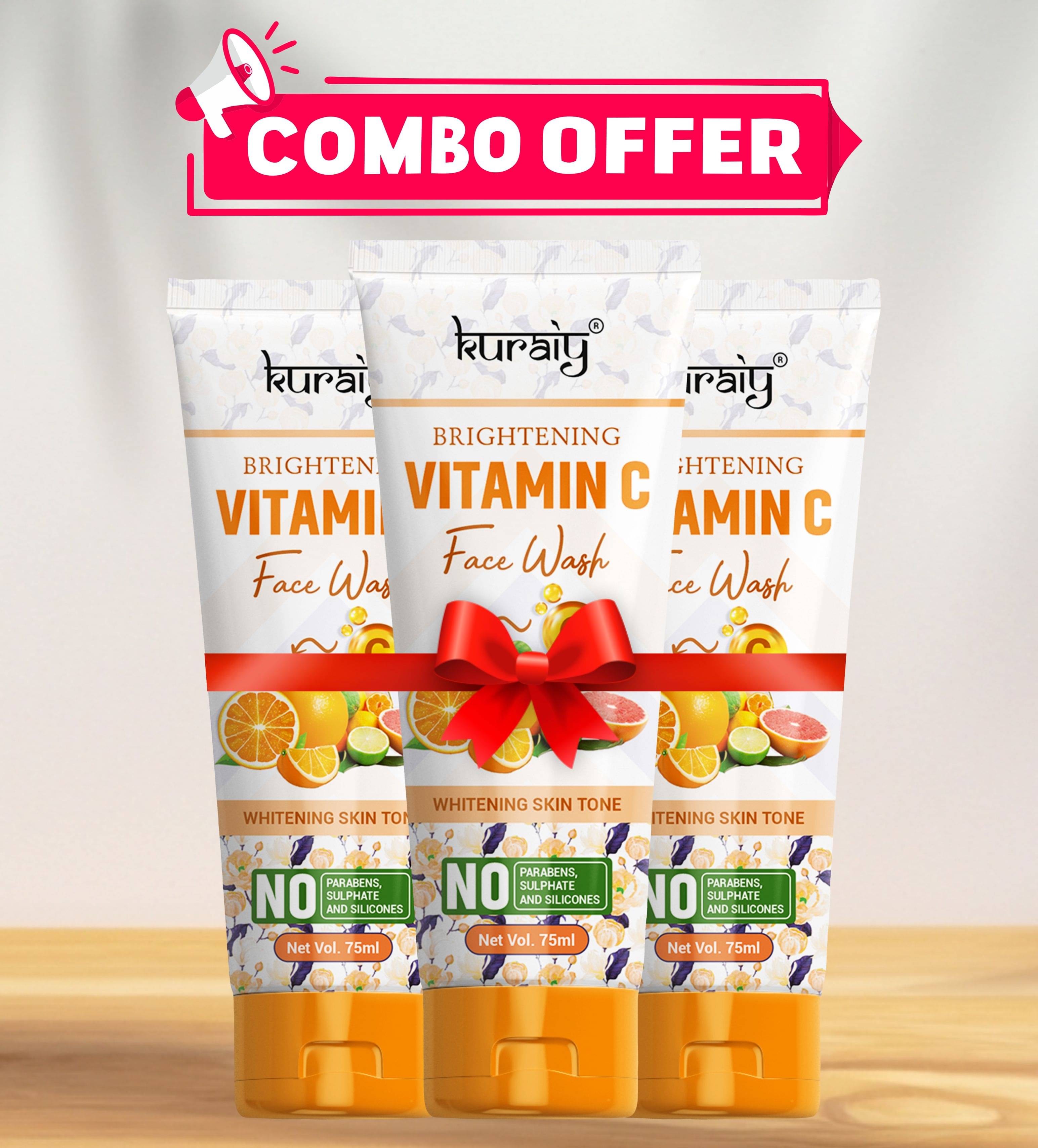 KURAIY Vitamin C for Face Cream Pigments Dark Spots Removal Facial Cream Pack Of 2 KURAIY Vitamin C for Face Cream Pigments Dark Spots Removal Facial Cream Pack Of 2