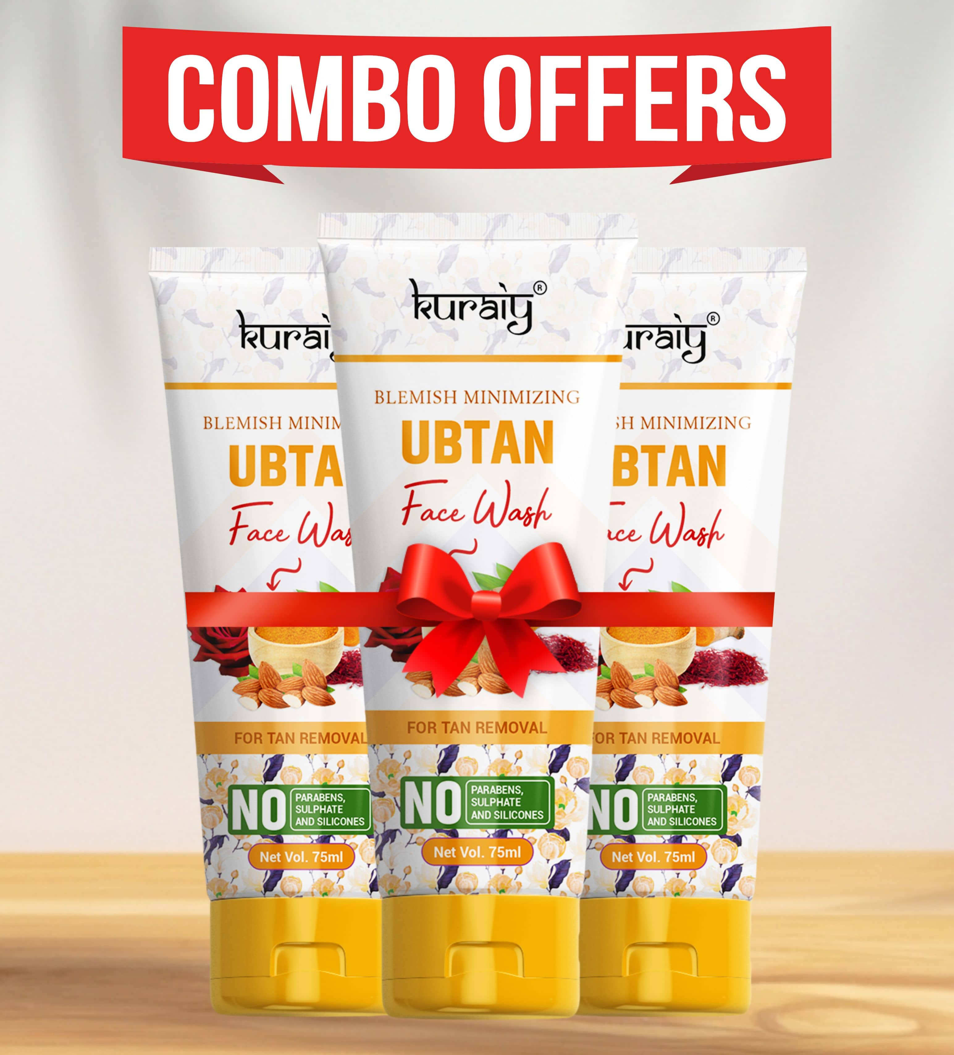 KURAIY Face Wash Cream Deep Moisturizing Cream Face wash Tube pack of 3