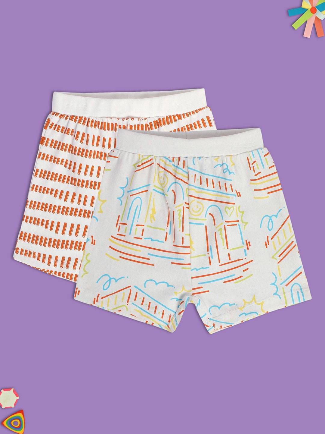     			MINI KLUB Multi NEW BORN AND BABY BOYS SHORTS Pack of 2
