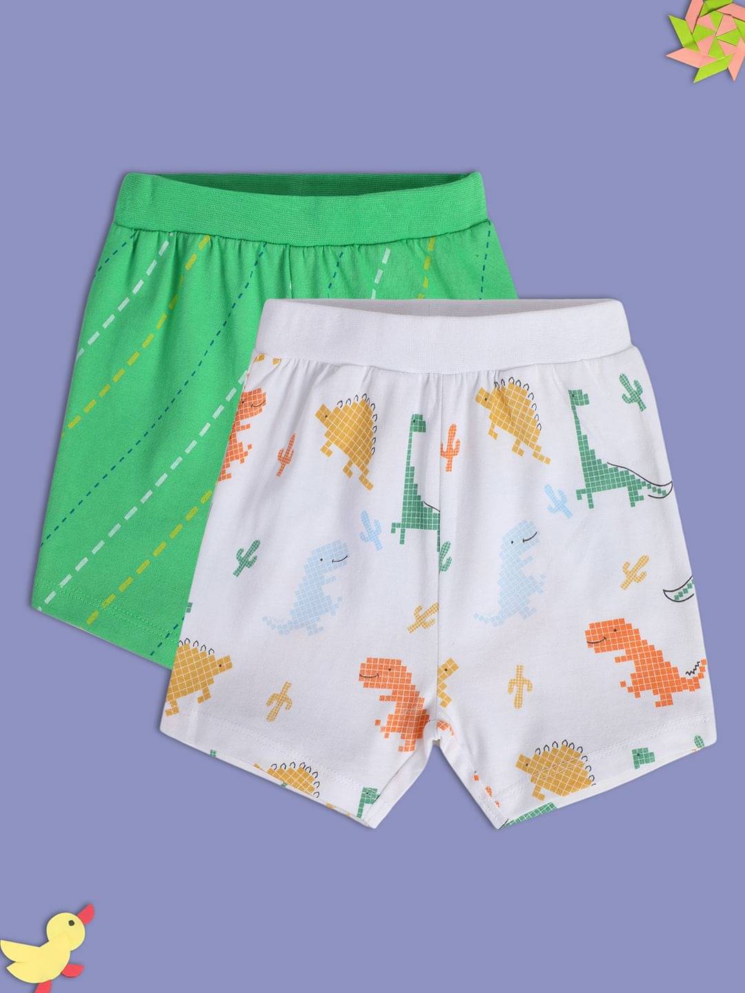     			MINI KLUB Multi NEW BORN AND BABY BOYS SHORTS Pack of 2