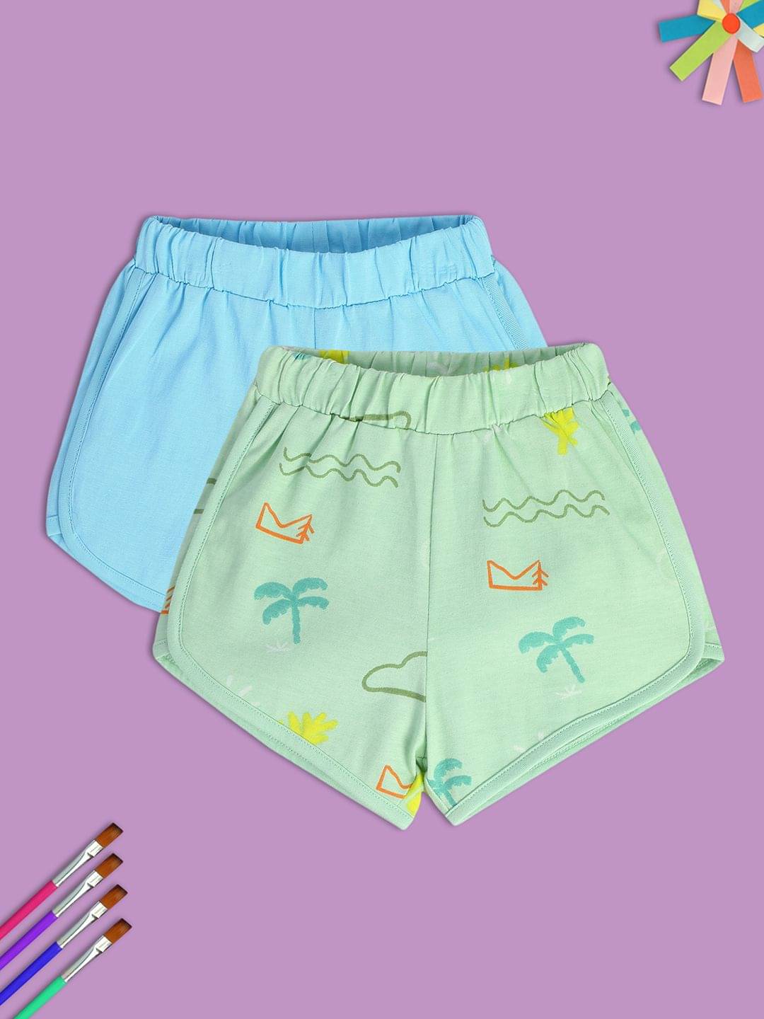     			MINI KLUB Multi NEW BORN AND BABY BOYS SHORTS Pack of 2