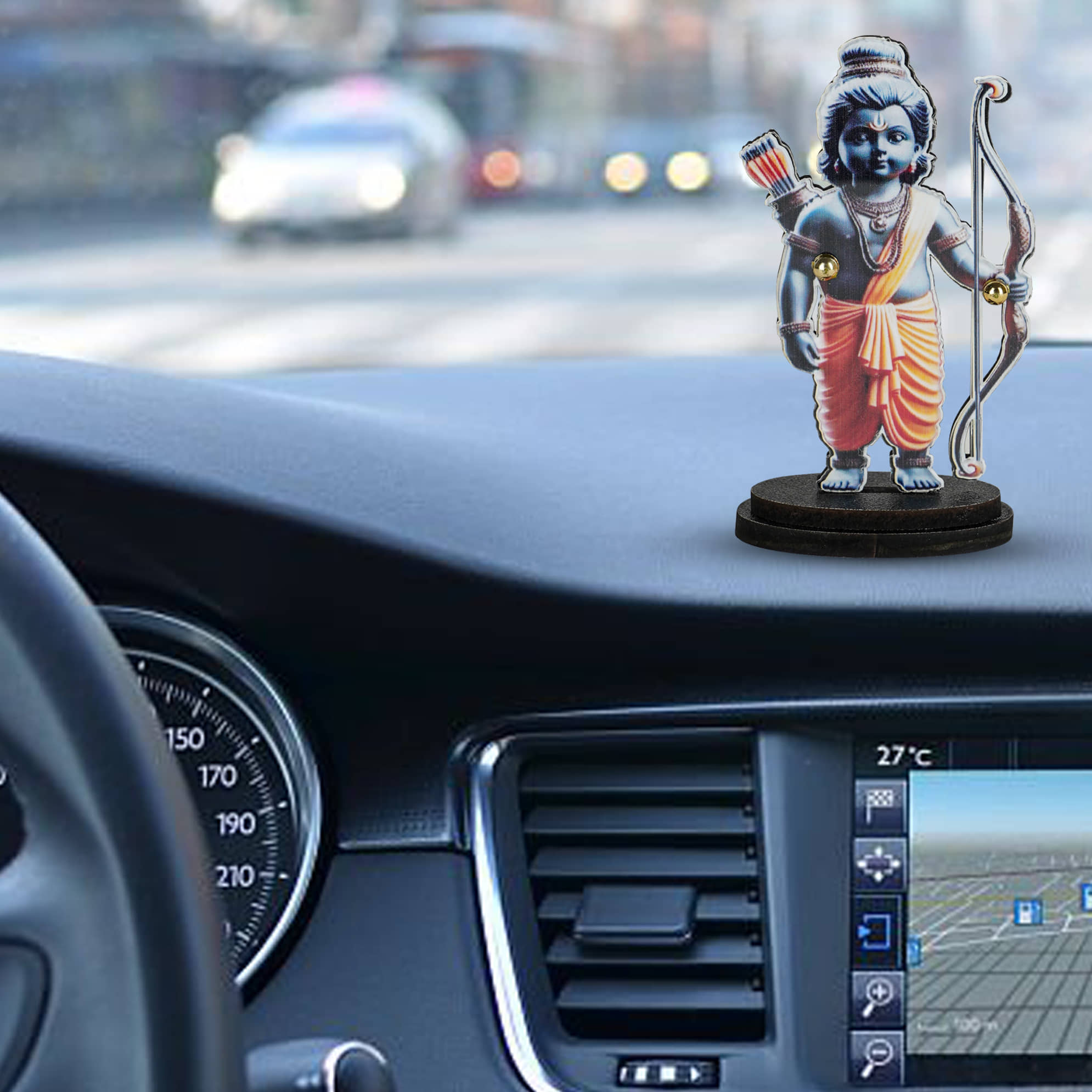 Nimeka Lord Ram Ideal For Car Dashboard ( Pack of 1 )