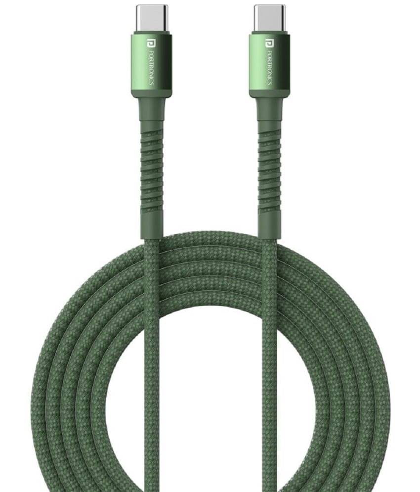 Portronics Green 5 A Type C Cable 1 Meter Portronics Green 5 A Type C Cable 1 Meter