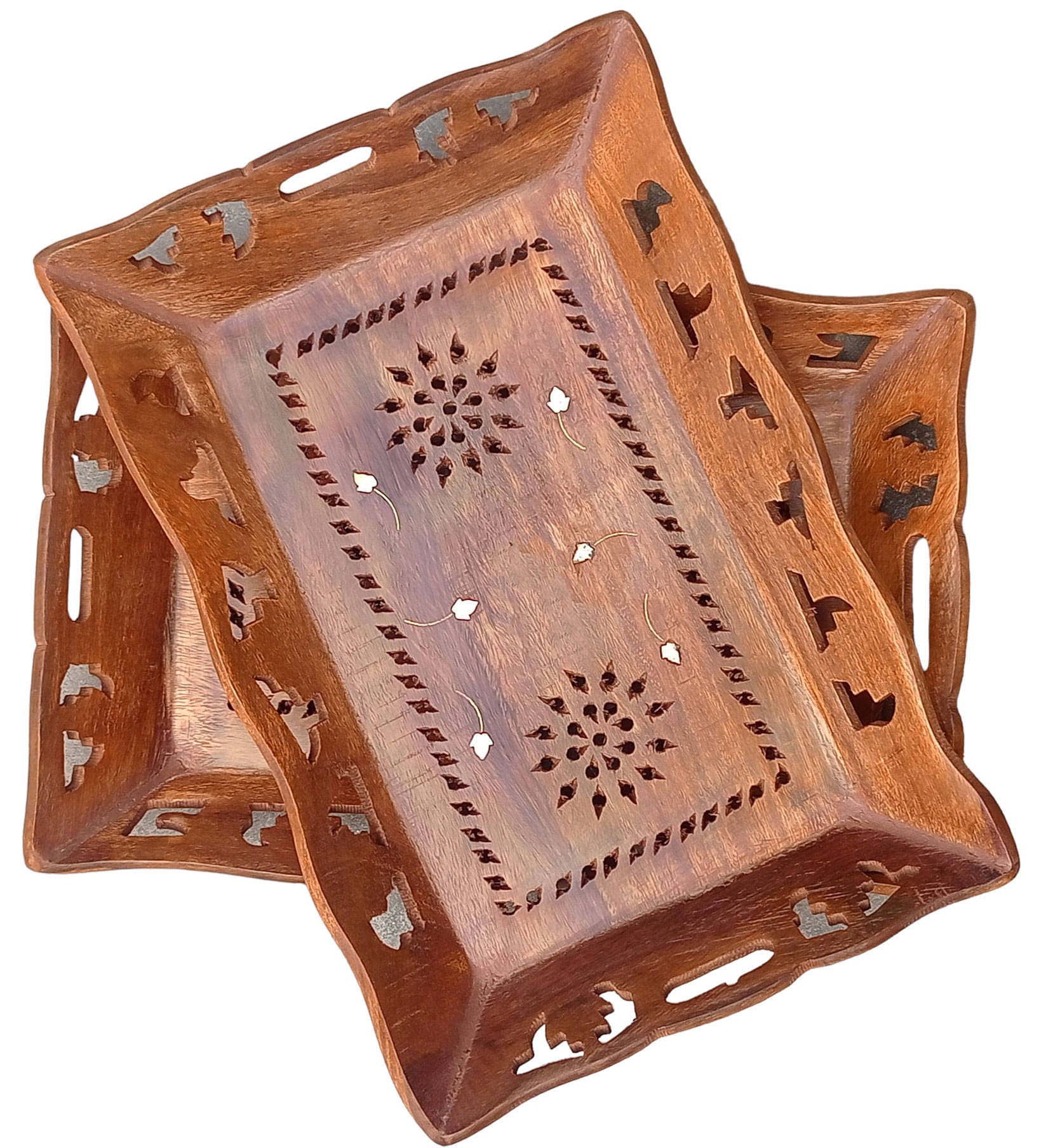     			SWH Brown Serving Tray ( Set of 2 )