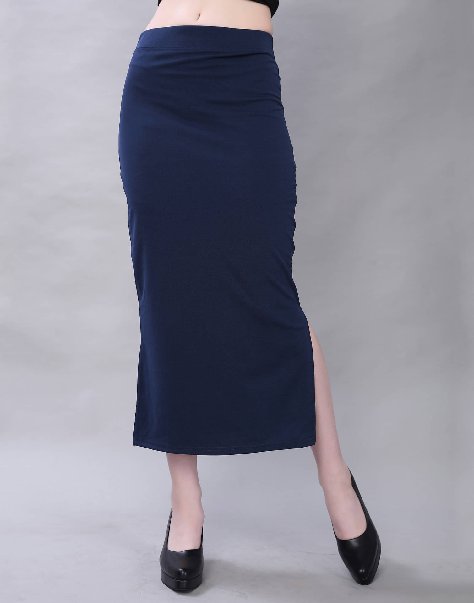     			Selvia Navy Lycra Petticoat - Single