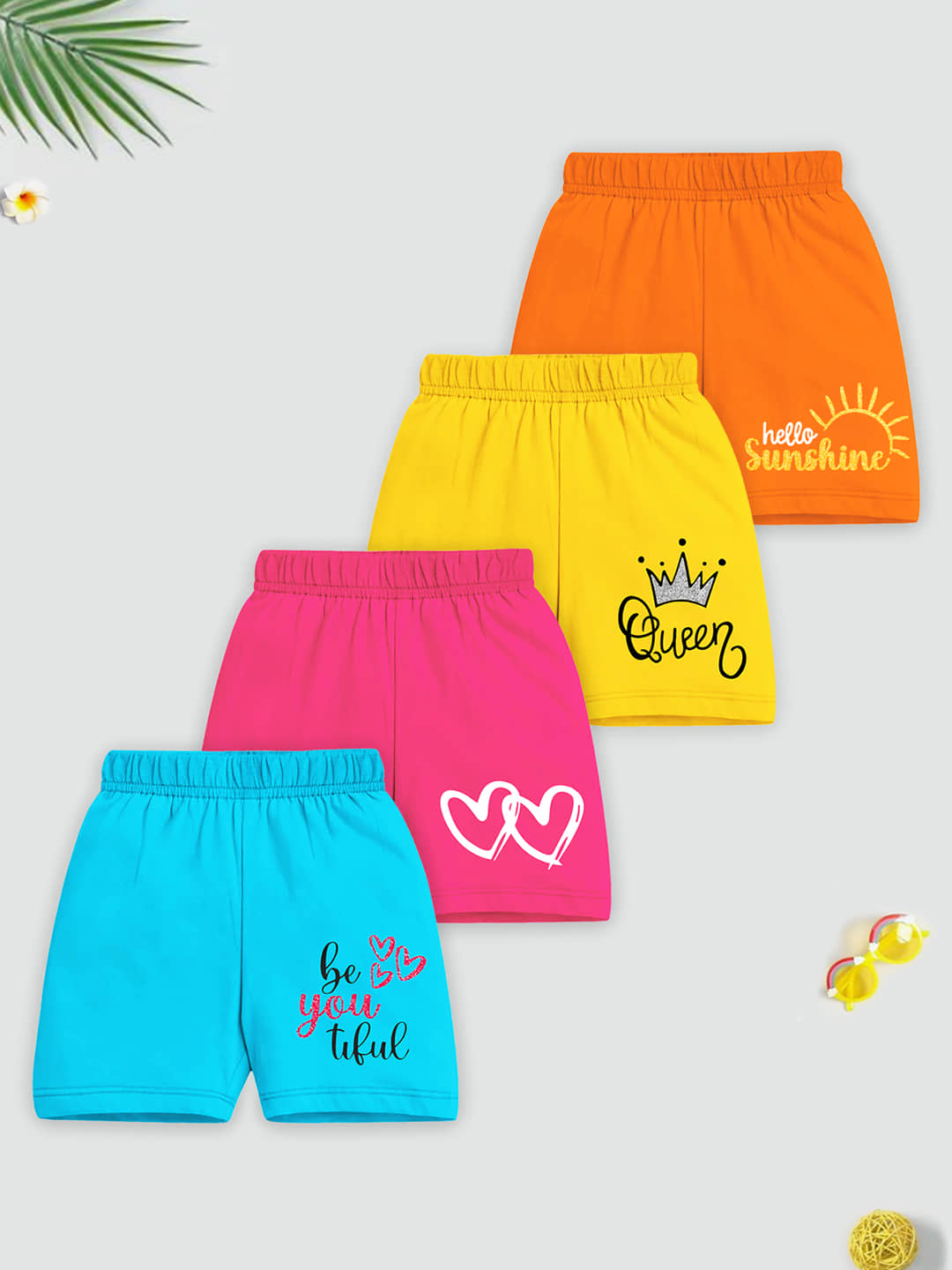 Trampoline Pack of 4 Cotton Blend Shorts For Boys ( Multicolor ) - Shorts | Buy online on ZillyBuy