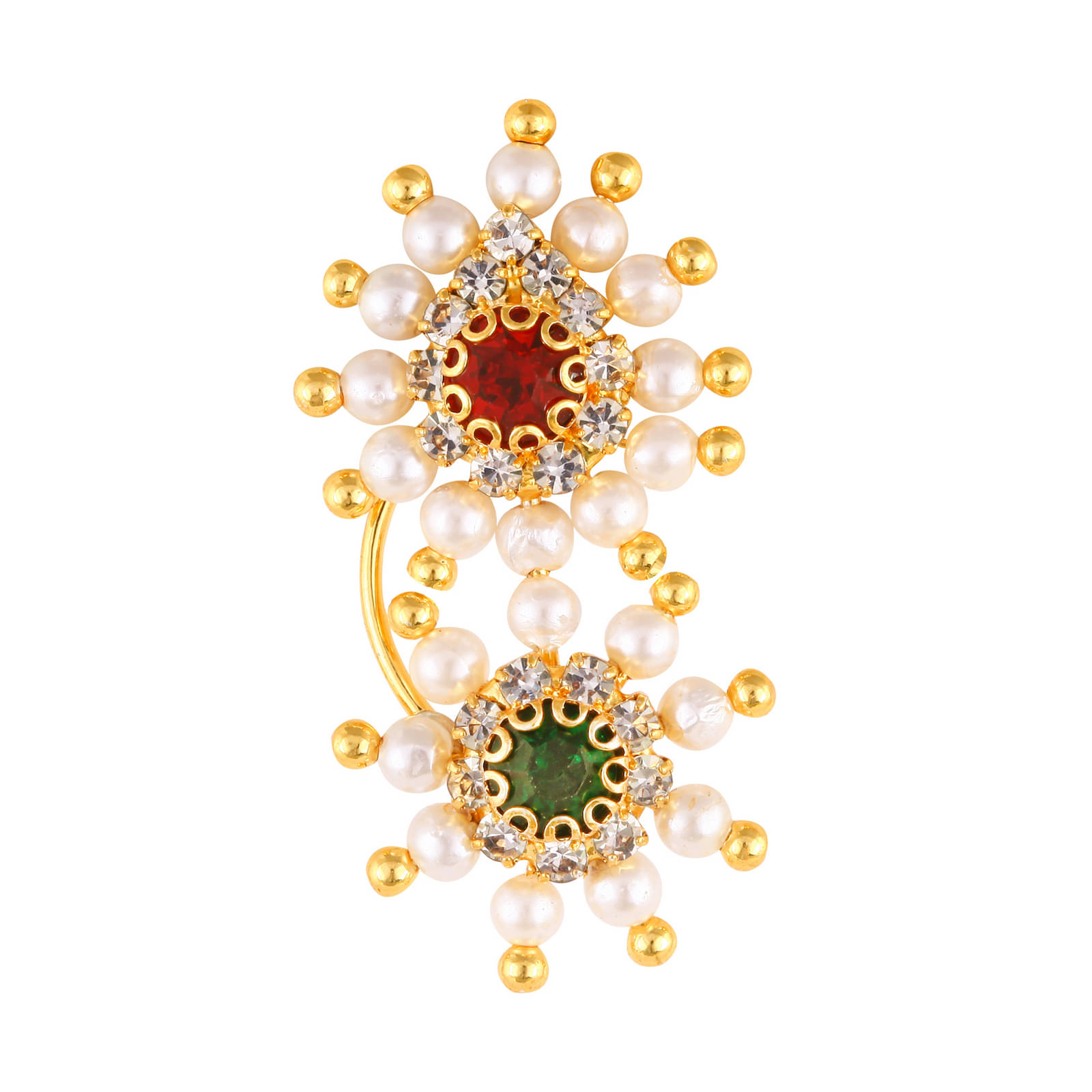     			VIVASTRI Cubic Zirconia Gold-plated Plated Alloy Nathiya