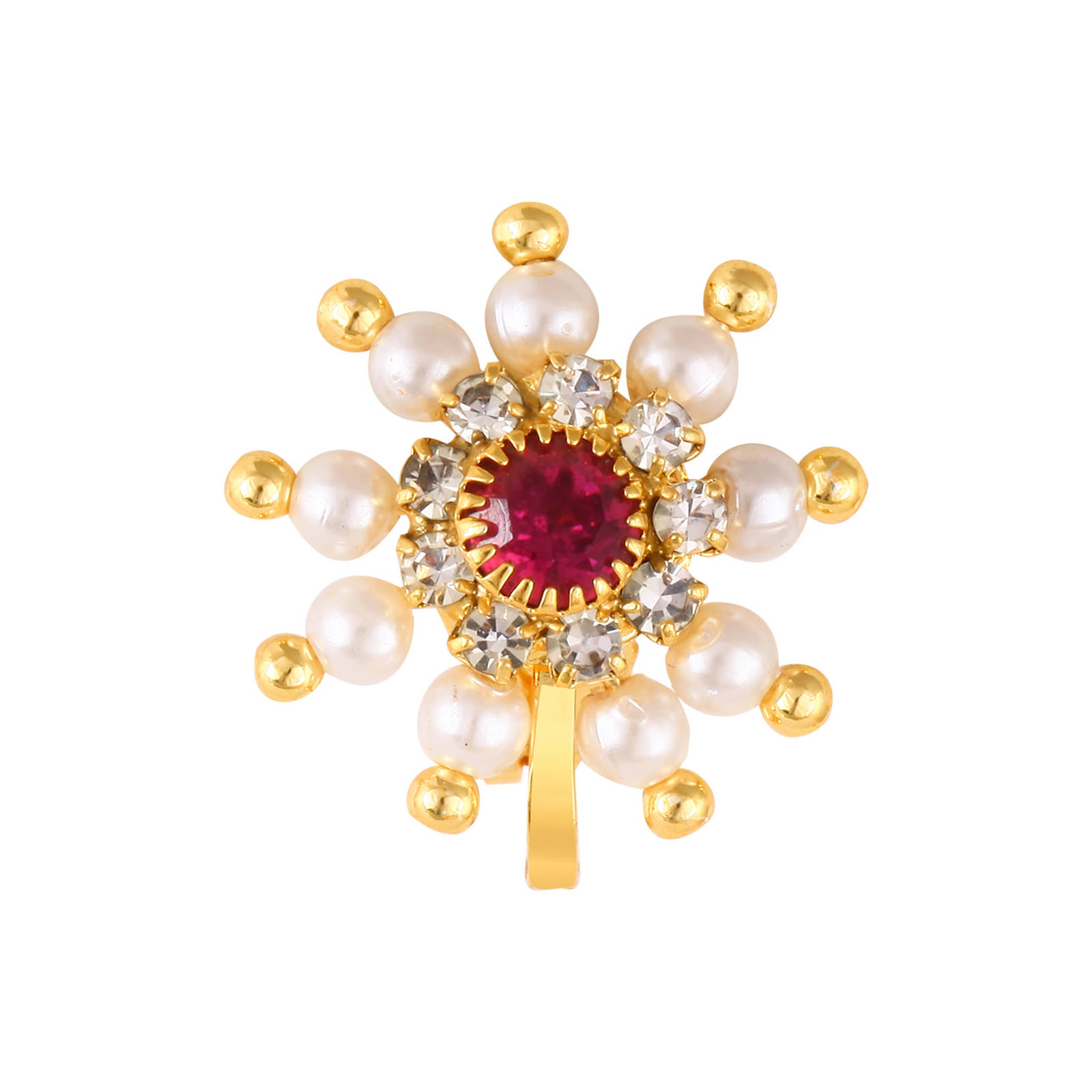     			VIVASTRI Cubic Zirconia Gold-plated Plated Alloy Nathiya