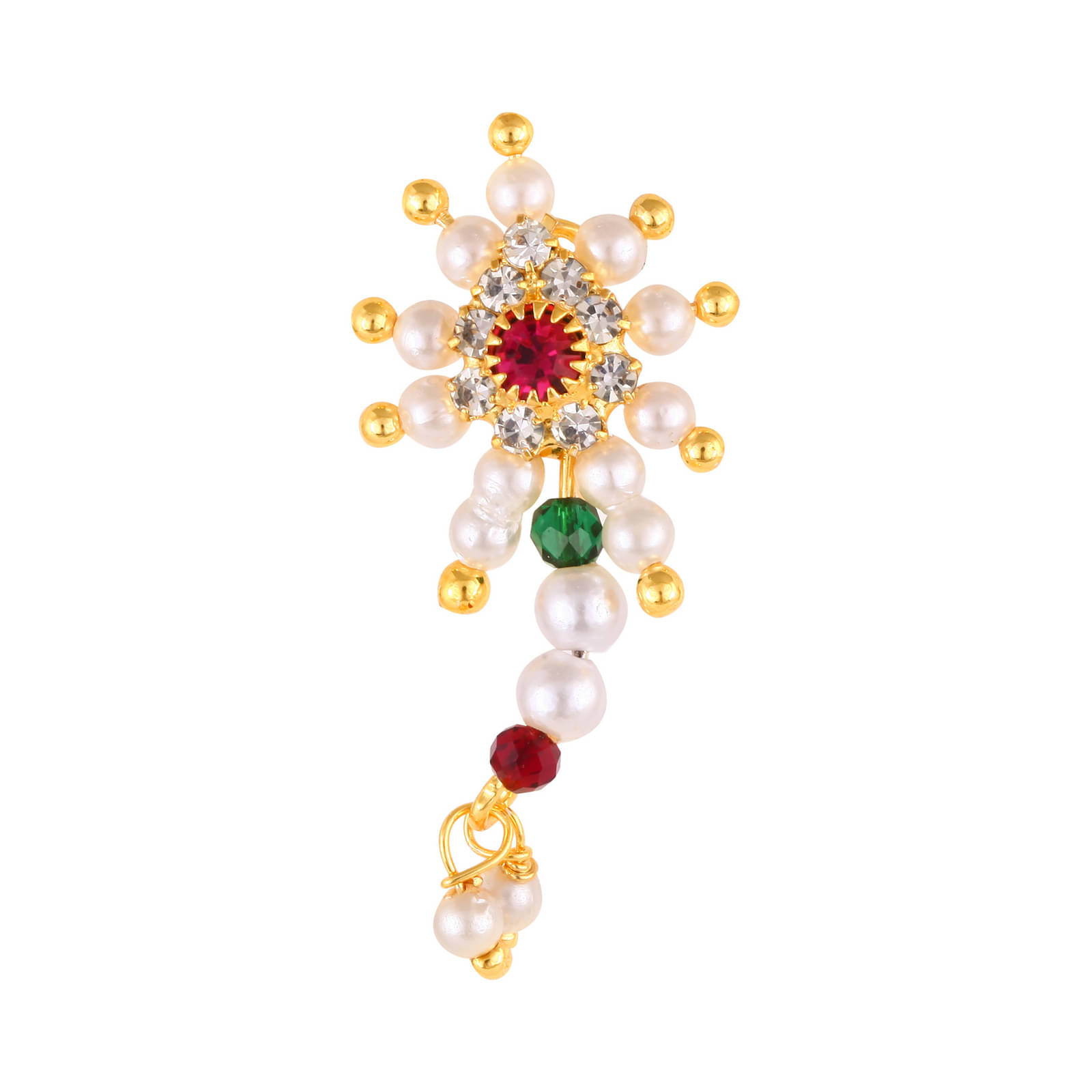     			VIVASTRI Cubic Zirconia Gold-plated Plated Alloy Nathiya
