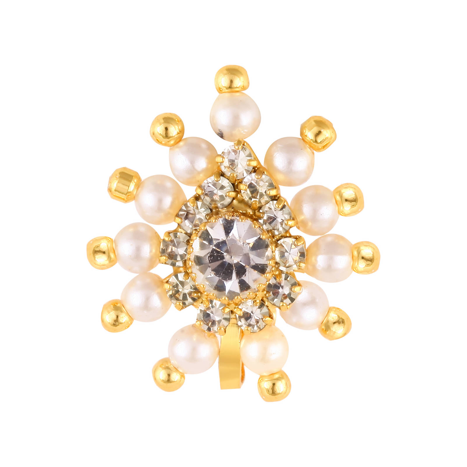     			VIVASTRI Cubic Zirconia Gold-plated Plated Alloy Nathiya