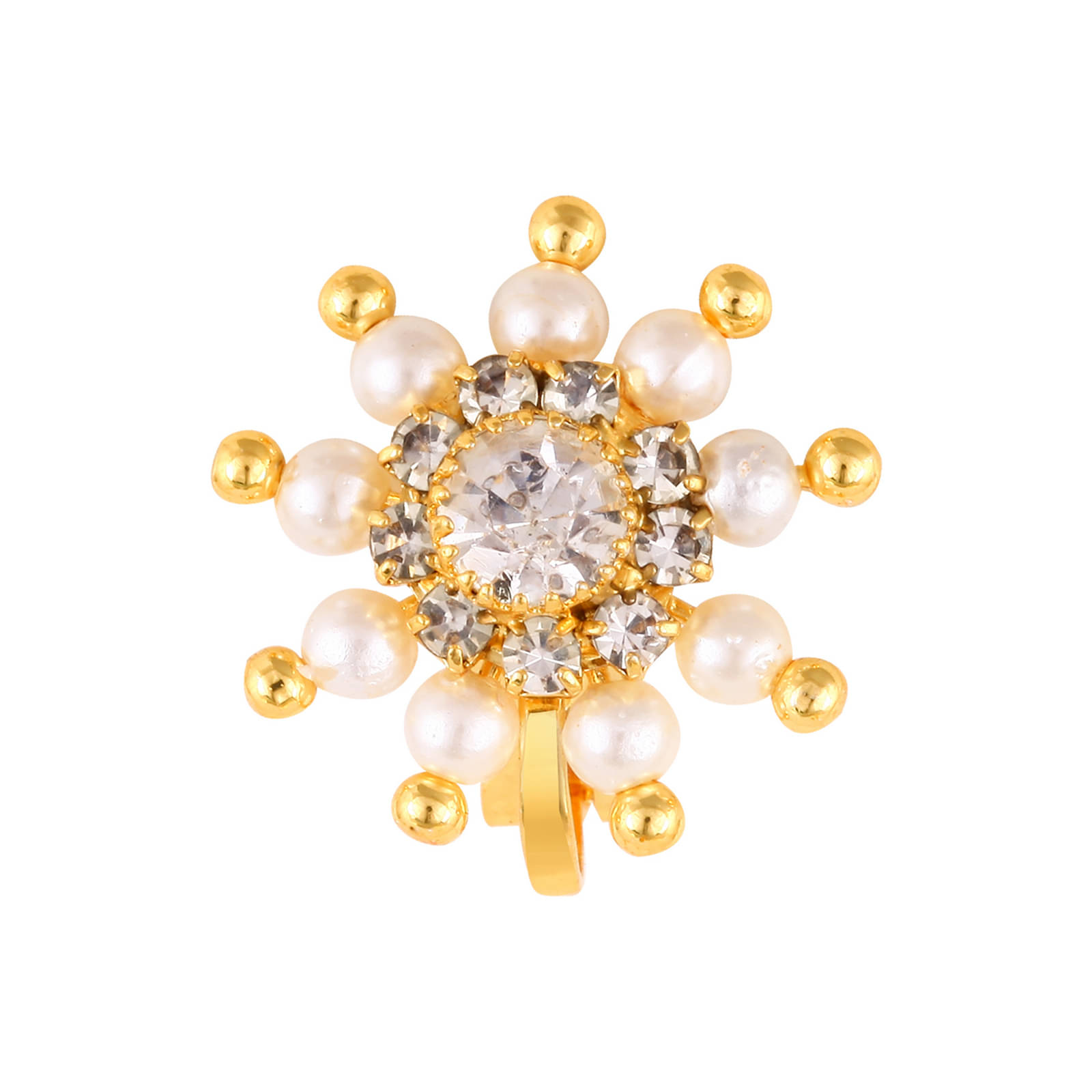     			VIVASTRI Cubic Zirconia Gold-plated Plated Alloy Nathiya