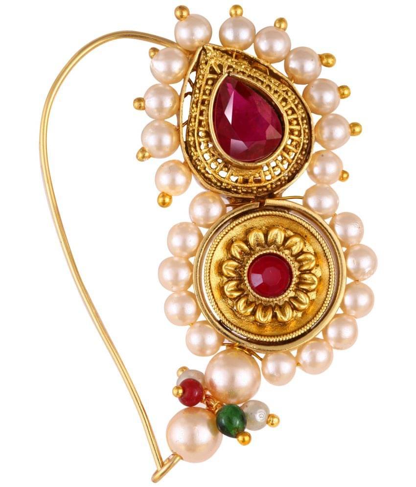     			VIVASTRI Cubic Zirconia Gold-plated Plated Alloy Nathiya