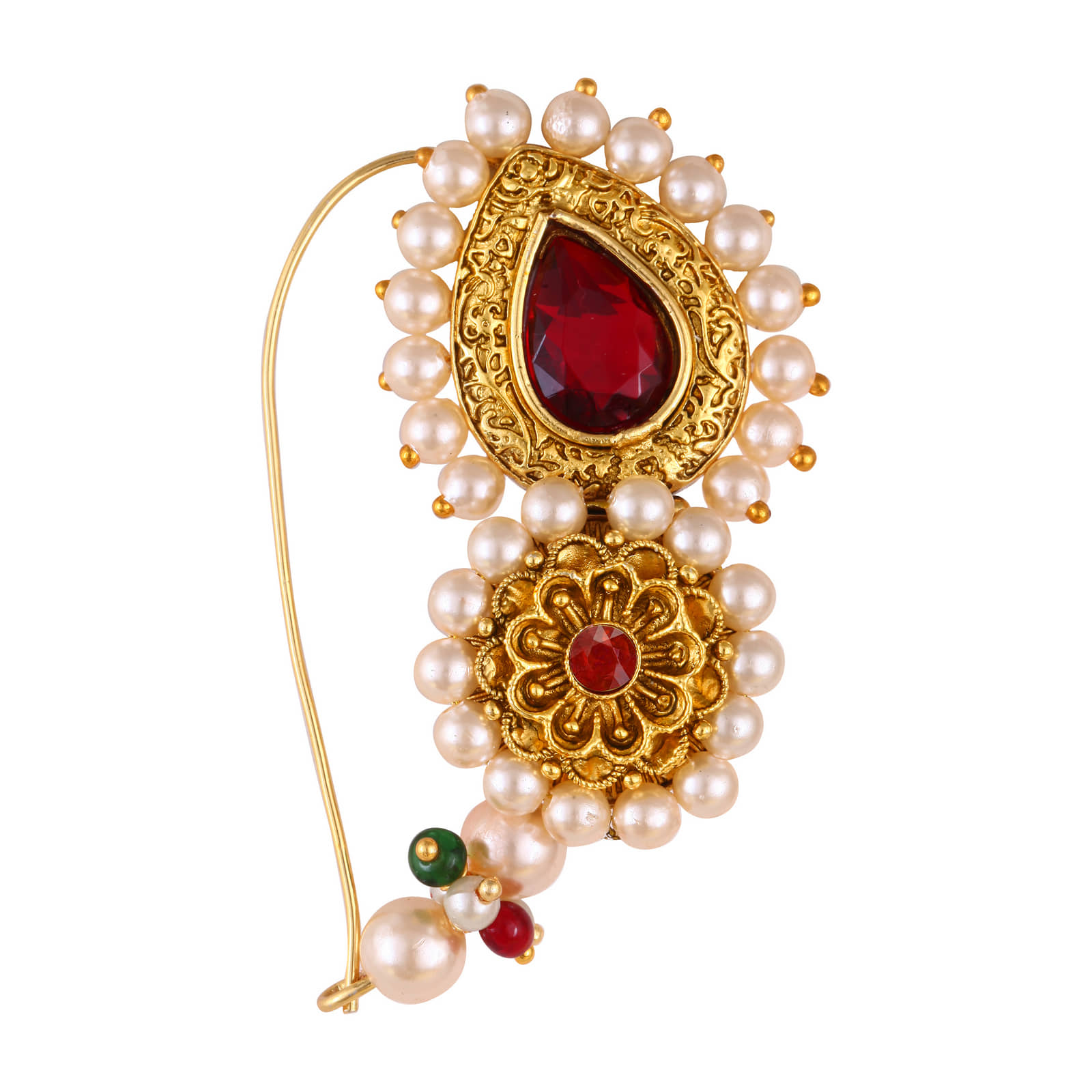 VIVASTRI Cubic Zirconia Gold-plated Plated Alloy Nathiya
