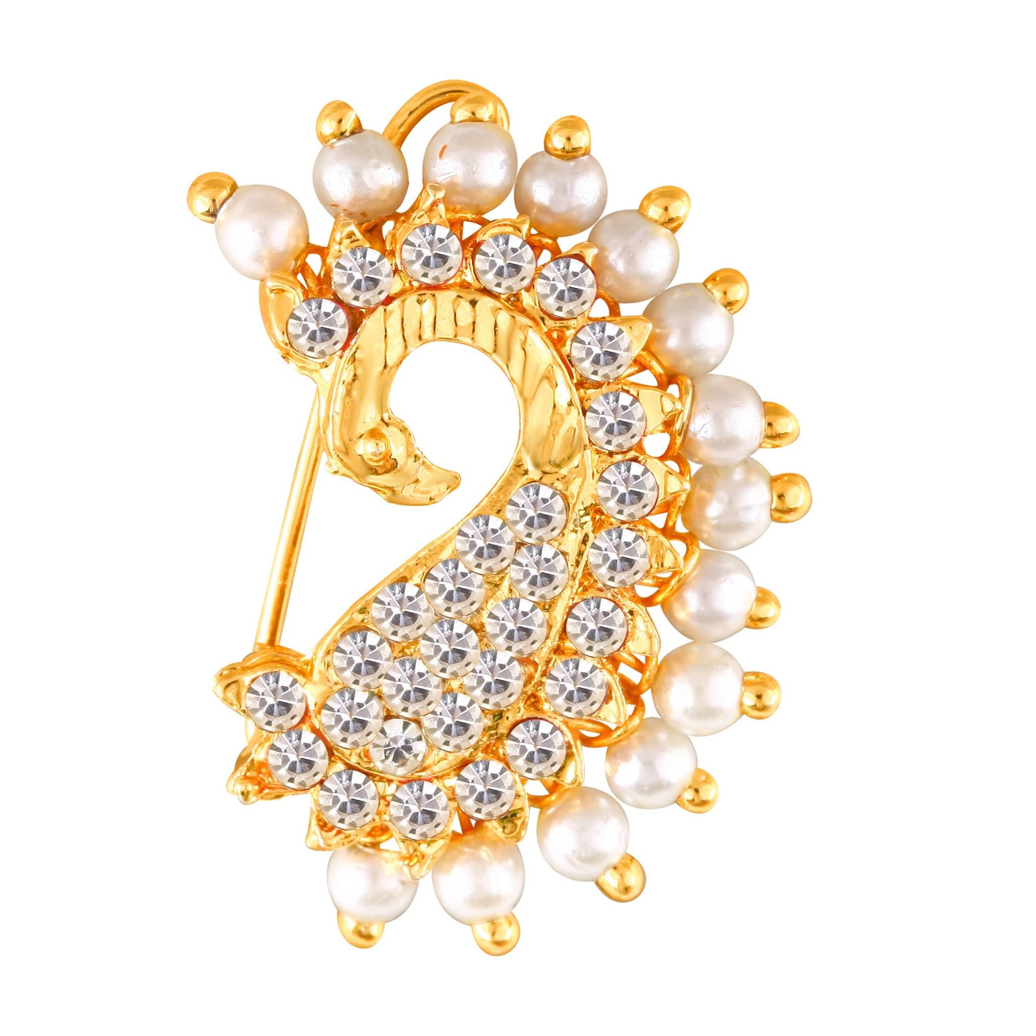     			VIVASTRI Cubic Zirconia Gold-plated Plated Alloy Nathiya