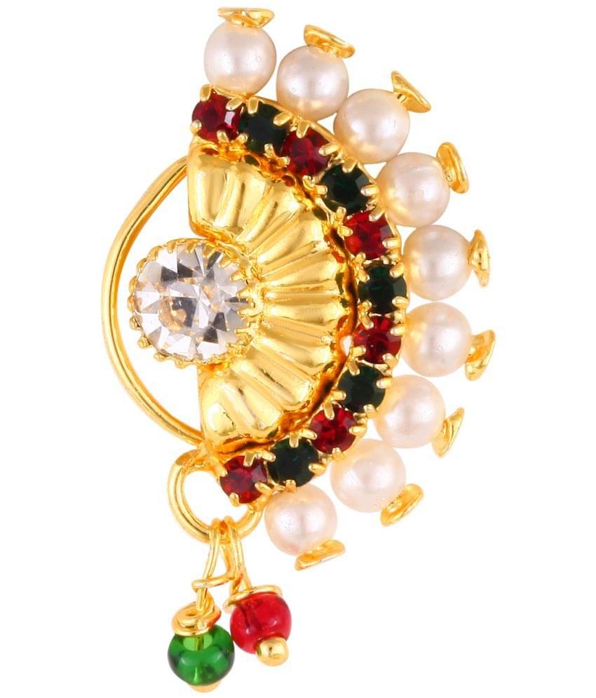     			VIVASTRI Cubic Zirconia Gold-plated Plated Alloy Nathiya