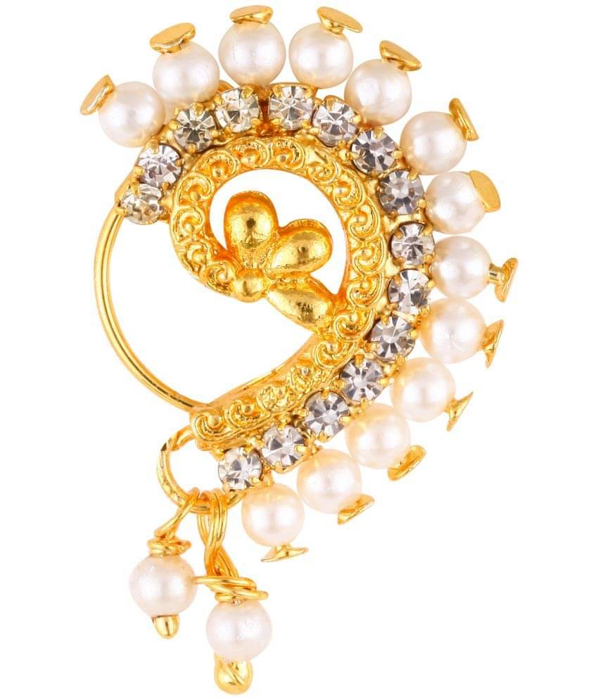     			VIVASTRI Cubic Zirconia Gold-plated Plated Alloy Nathiya
